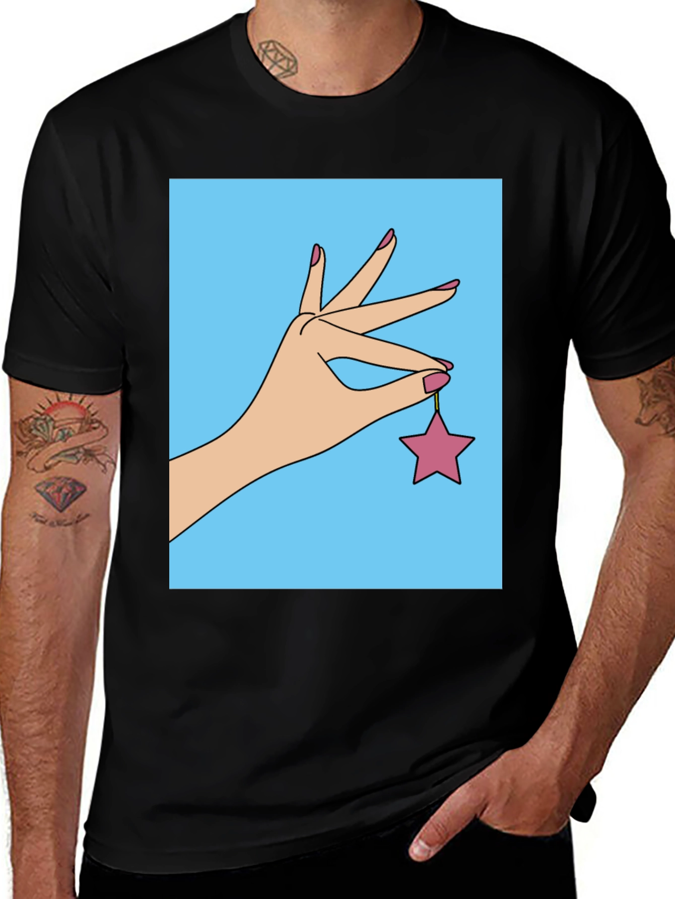 Variant 30 of Hand Holding Star Graphic T-Shirt
