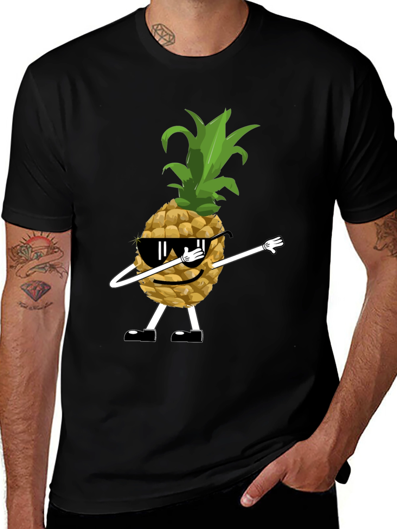 Variant 11 of Dabbing Pineapple Graphic Tee - Fun & Stylish
