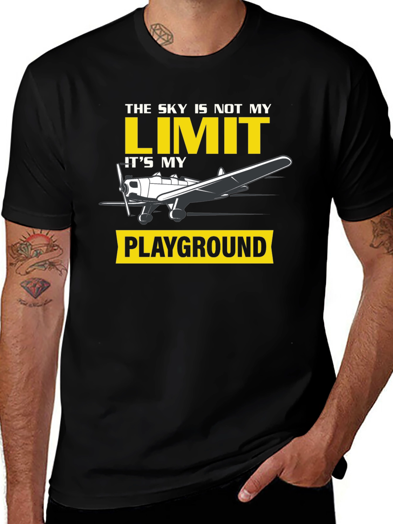 Variant 30 of Sky's the Limit Airplane Graphic T-Shirt