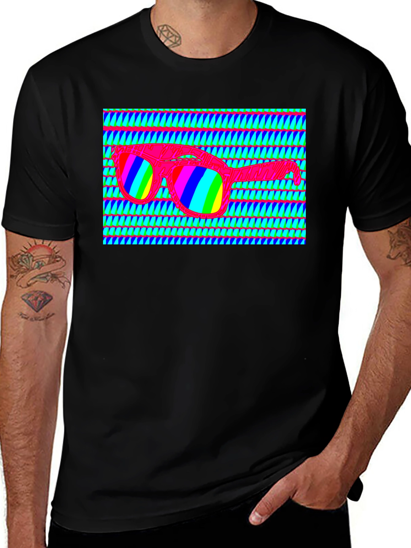 Variant 28 of Retro Sunglasses Graphic T-Shirt - Vibrant Design