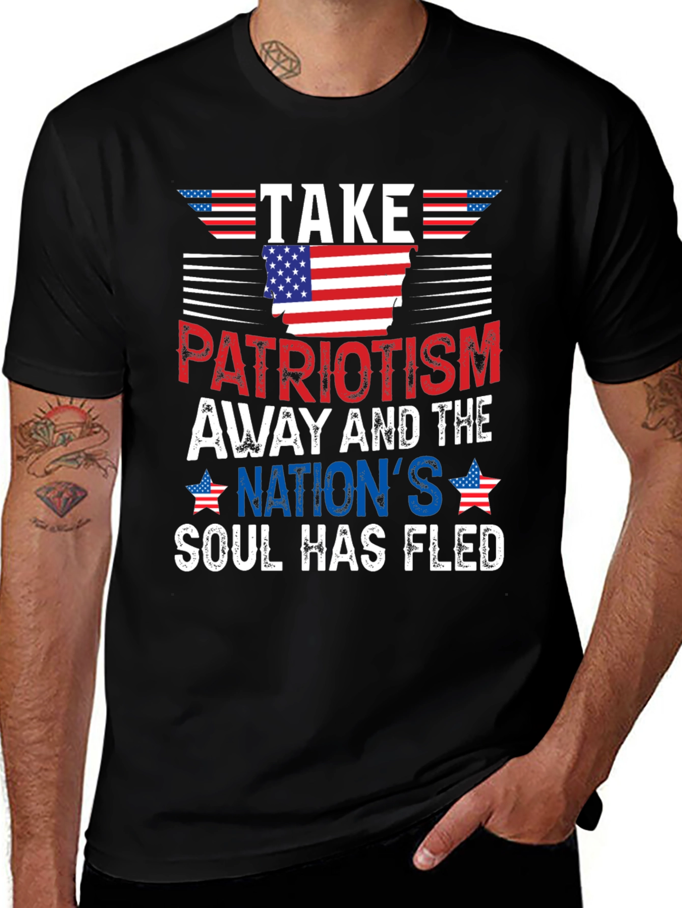 Patriotic Take Away the Nation's Soul Graphic T-Shirt