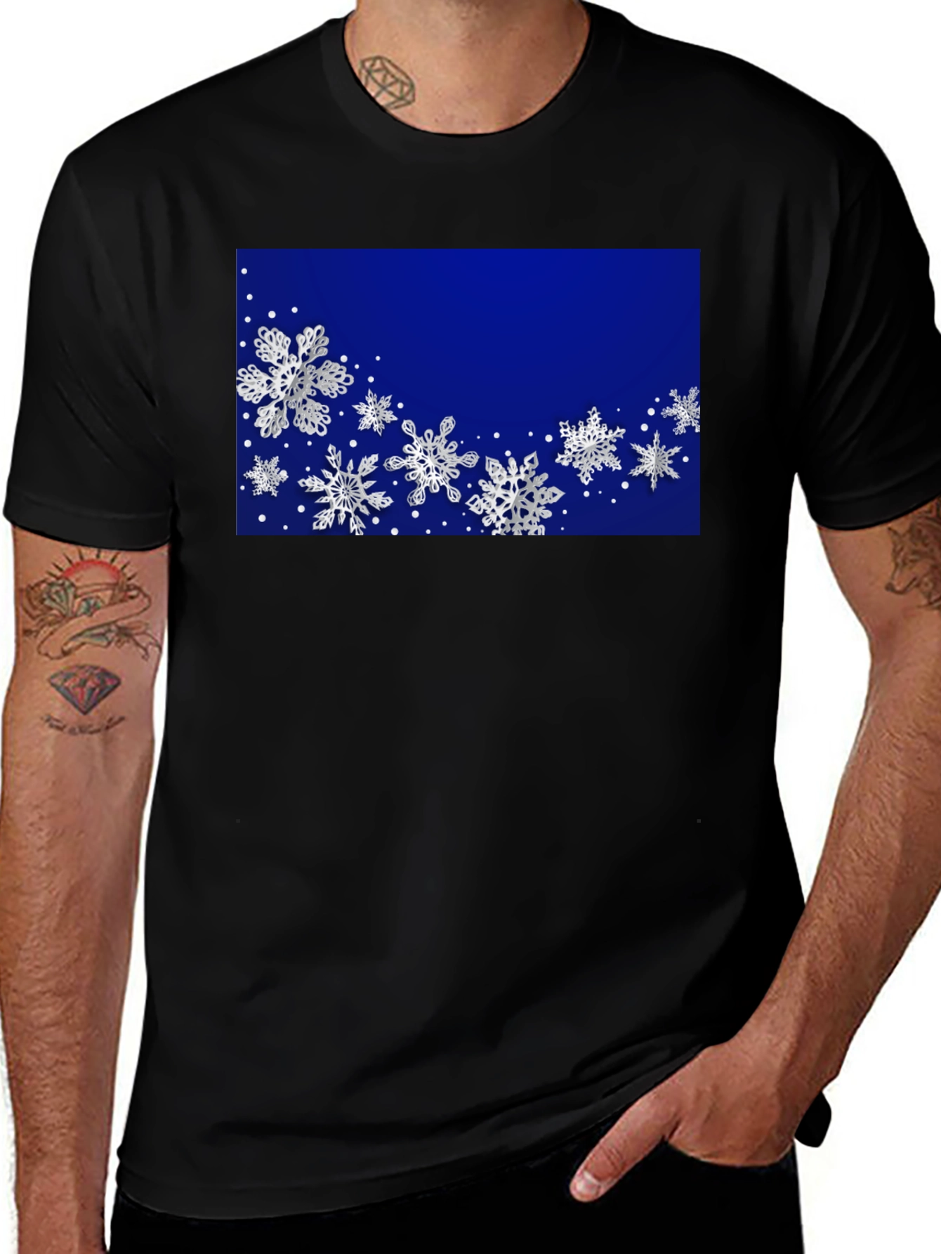 Variant 17 of Snowflake Holiday T-Shirt - Festive Winter Wear