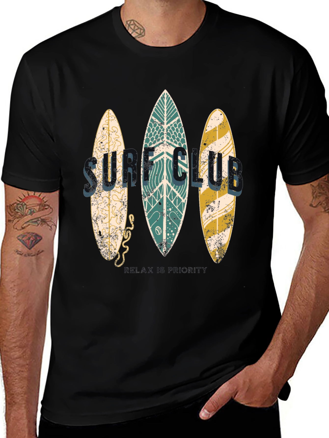 Variant 5 of Surf Club Graphic Tee - Beach Vibes