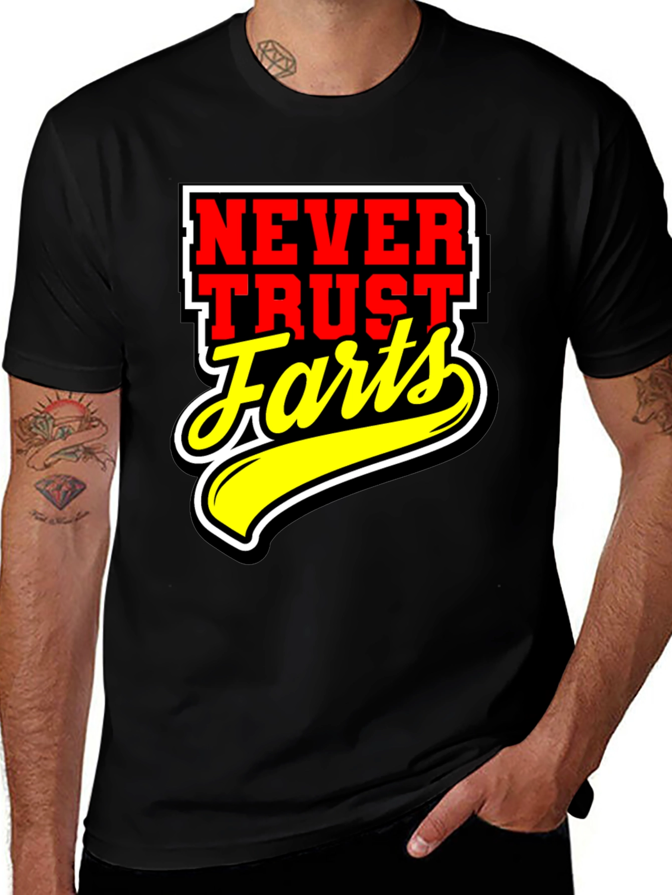 Variant 17 of Never Trust Farts Graphic T-Shirt