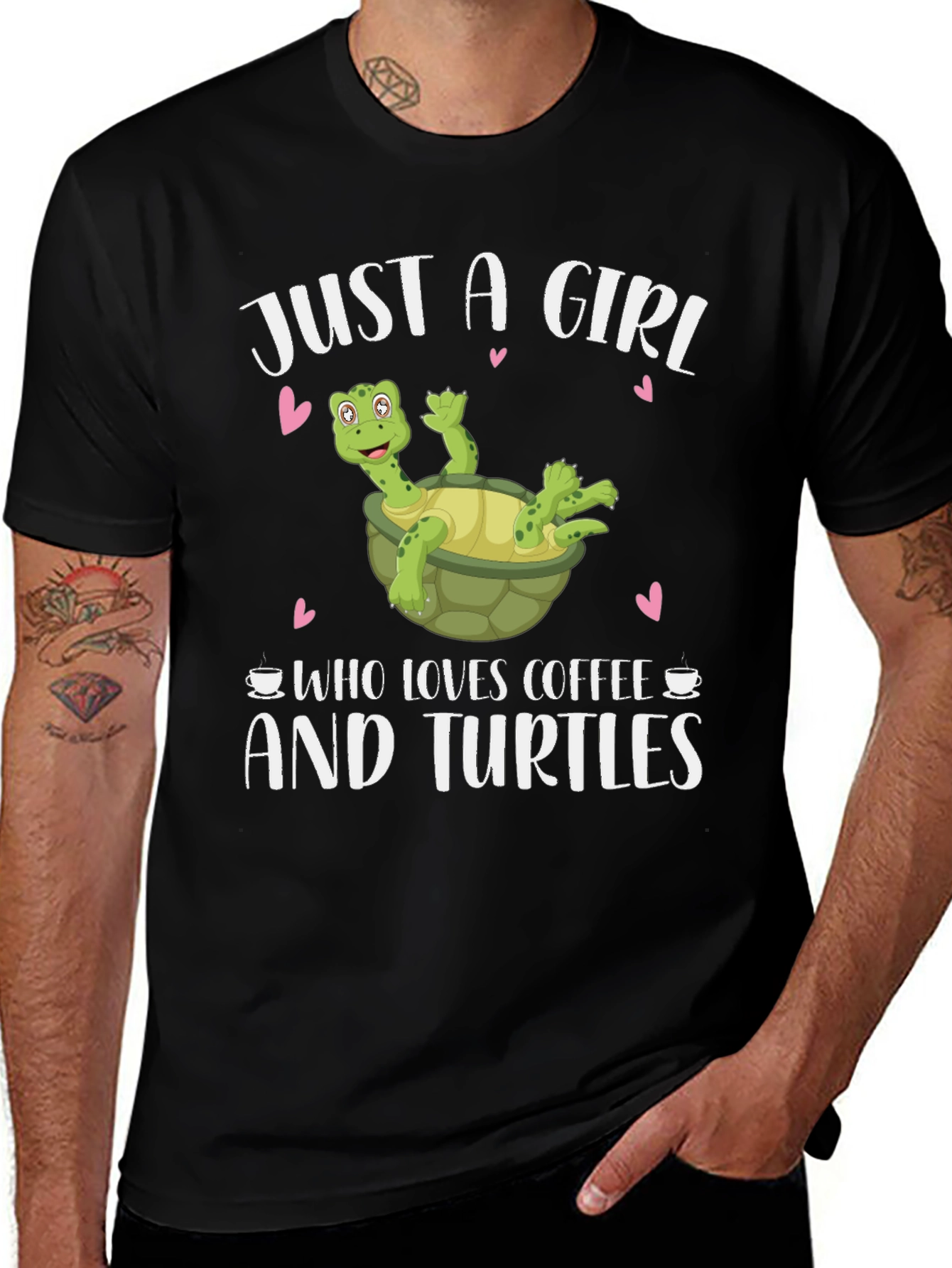 Variant 11 of Girl Loves Coffee and Turtles T-Shirt