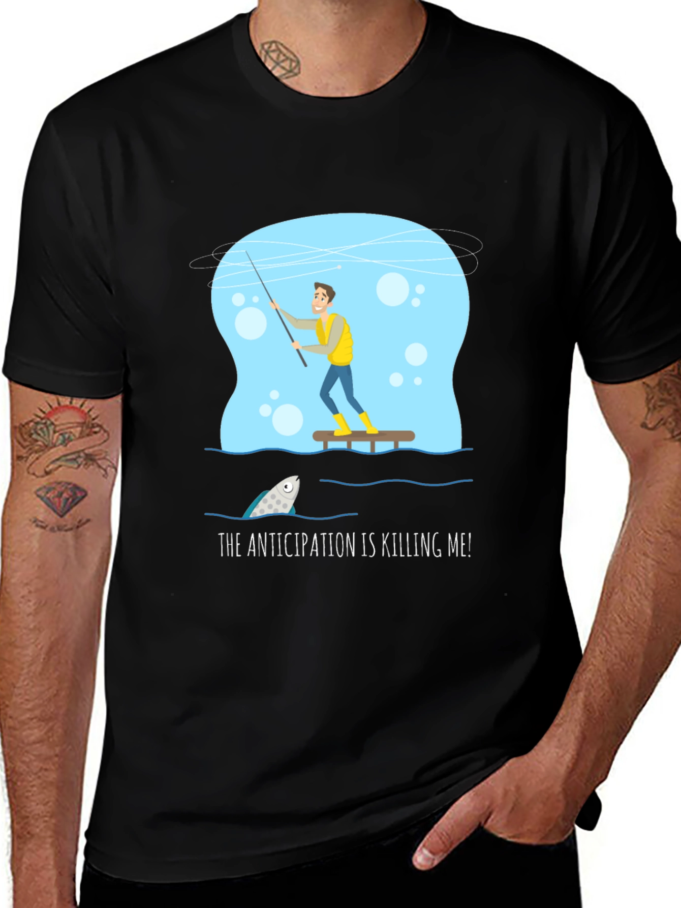 Variant 19 of Anticipation Fishing Graphic Tee