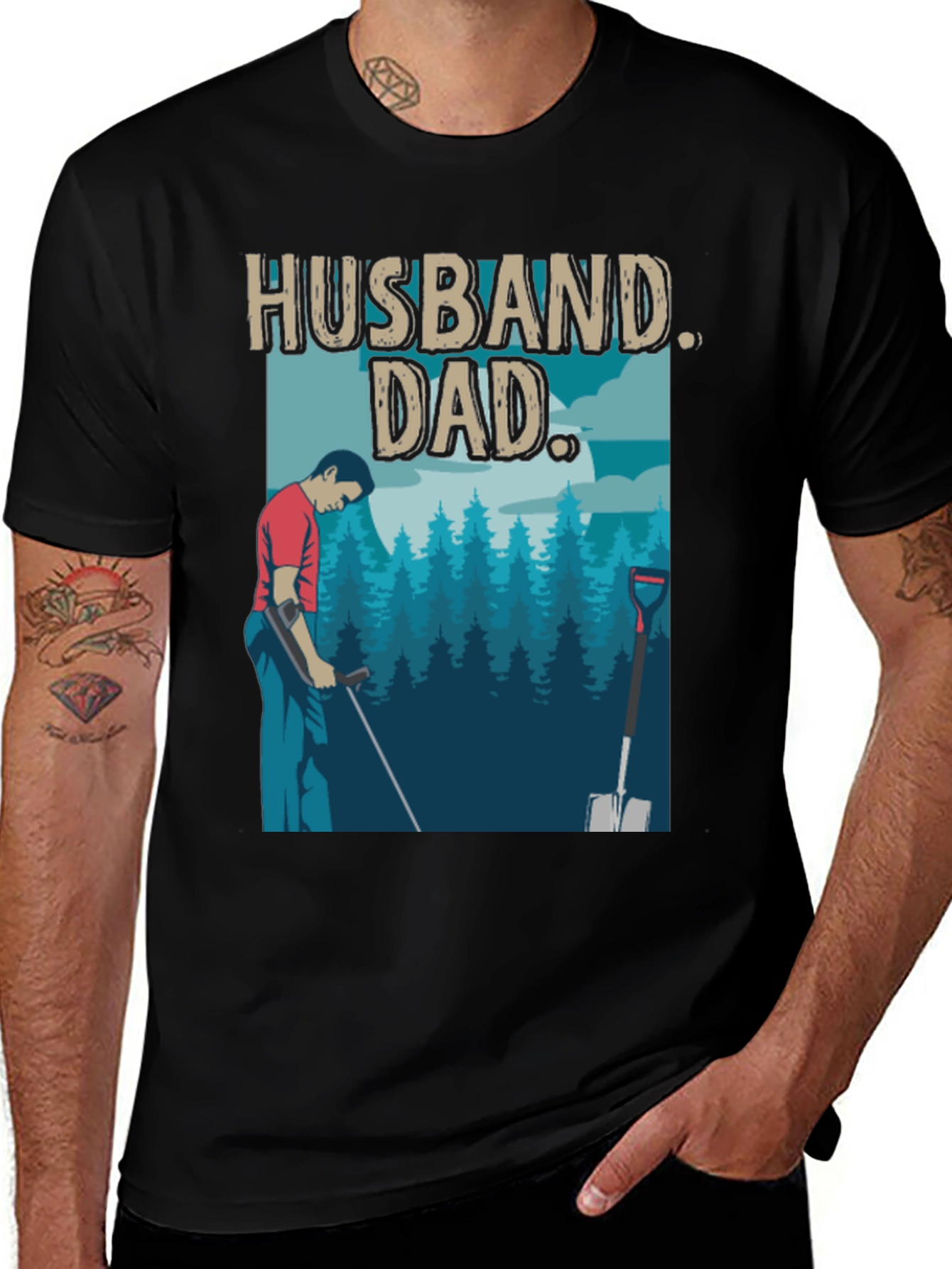 Variant 29 of Husband Dad T-Shirt - Metal Detecting Gift