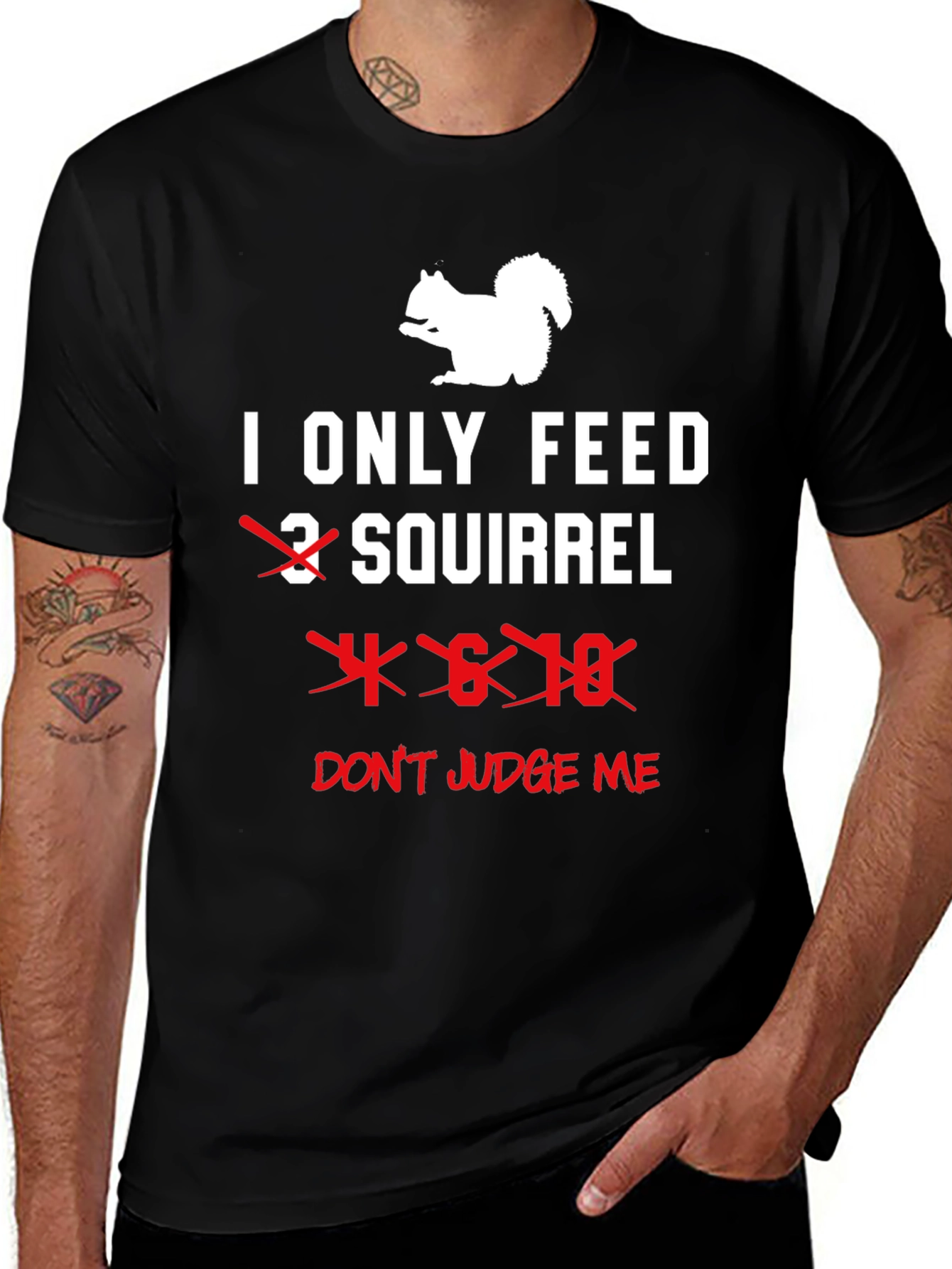 Variant 12 of Funny Squirrel Lover T-Shirt - Don't Judge Me