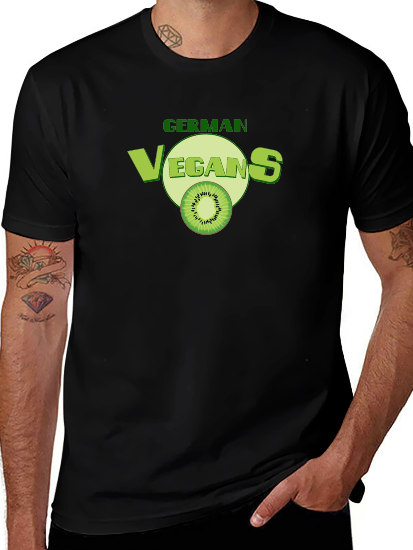 Variant 8 of German Vegans T-Shirt - Kiwi Fruit Design