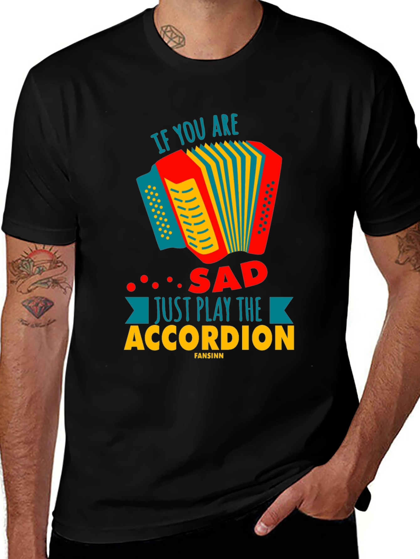 Variant 17 of Play Accordion Funny T-Shirt