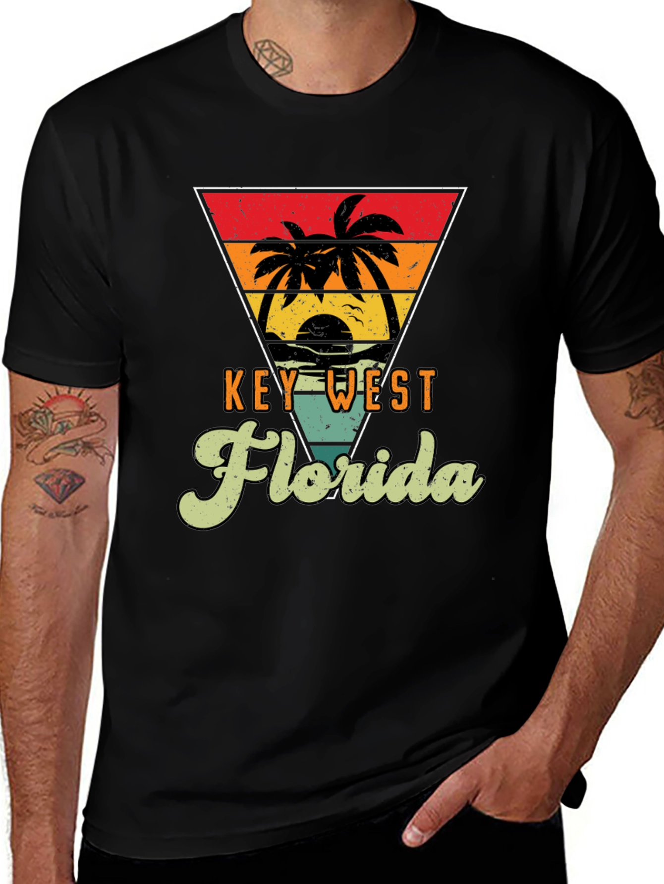 Key West Florida Retro Graphic T-Shirt