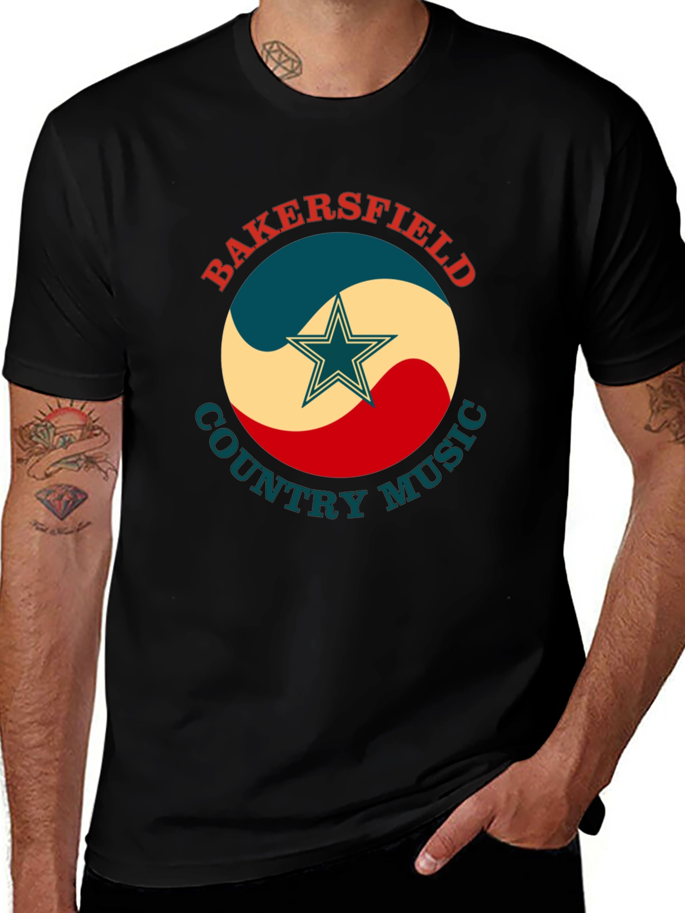 Variant 22 of Bakersfield Country Music Graphic T-Shirt