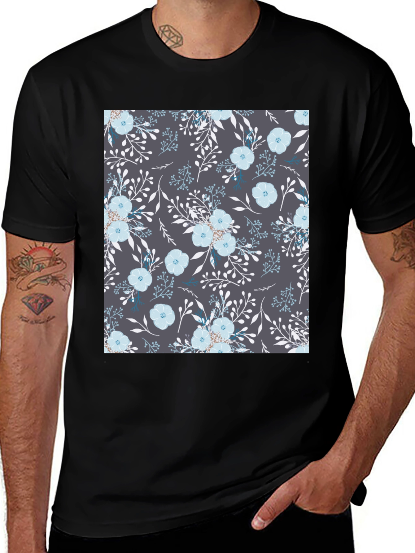 Variant 22 of Floral Print T-Shirt for Men