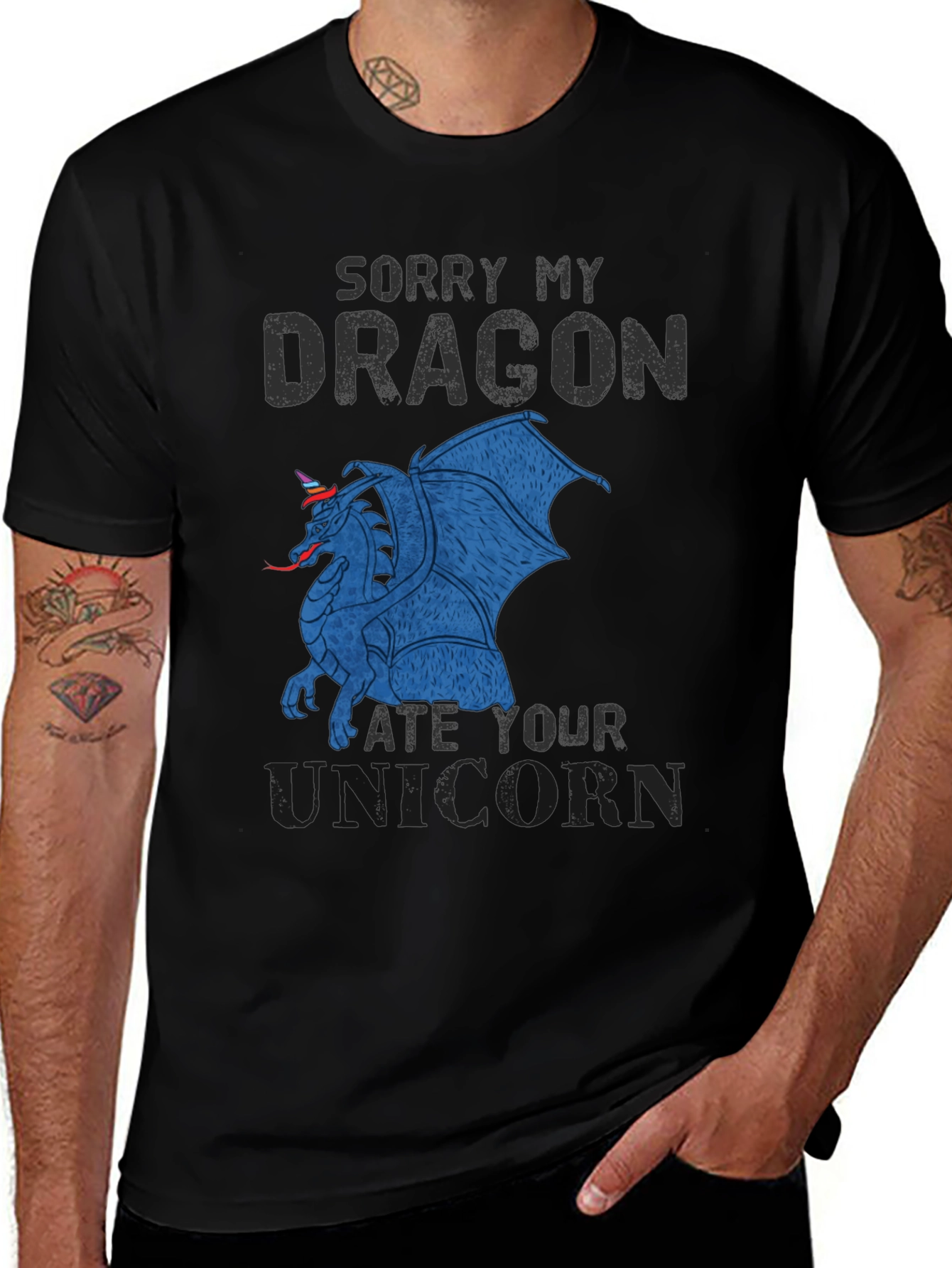 Variant 25 of Dragon Ate Your Unicorn Graphic Tee