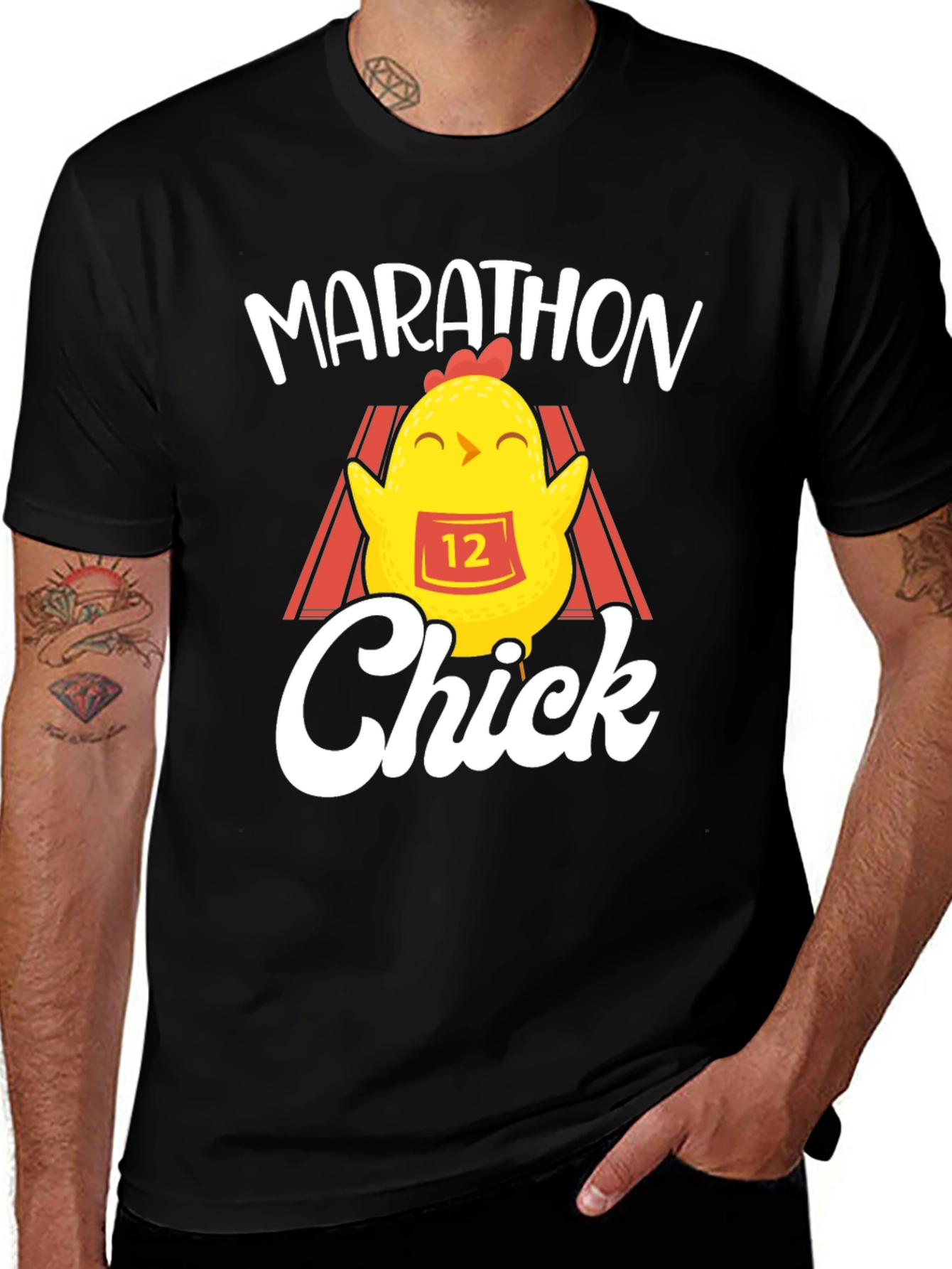 Variant 18 of Marathon Chick T-Shirt - Funny Running Tee