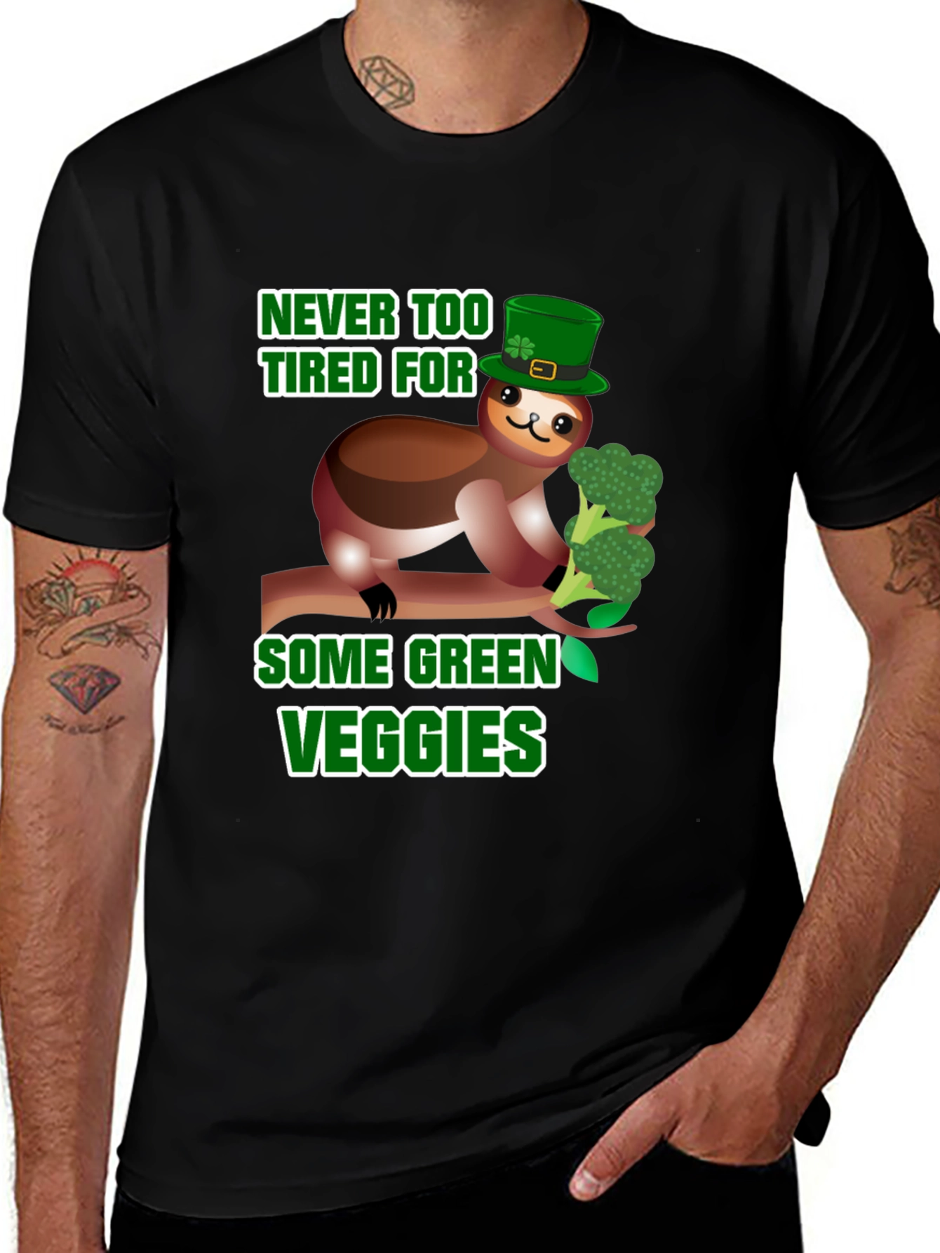 Variant 18 of Sloth Loves Veggies T-Shirt