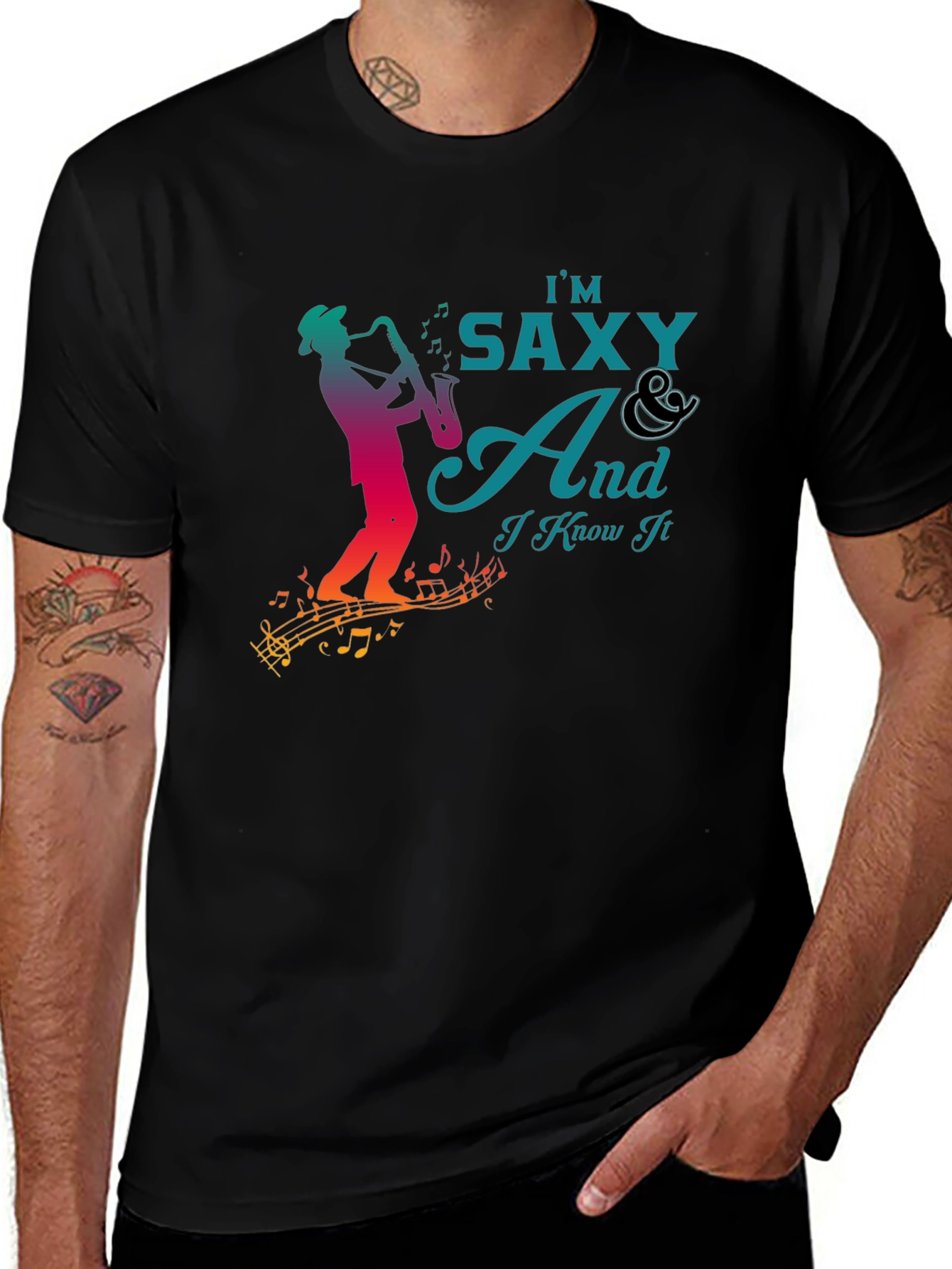 Variant 29 of "I'm Saxy And I Know It" Graphic T-Shirt