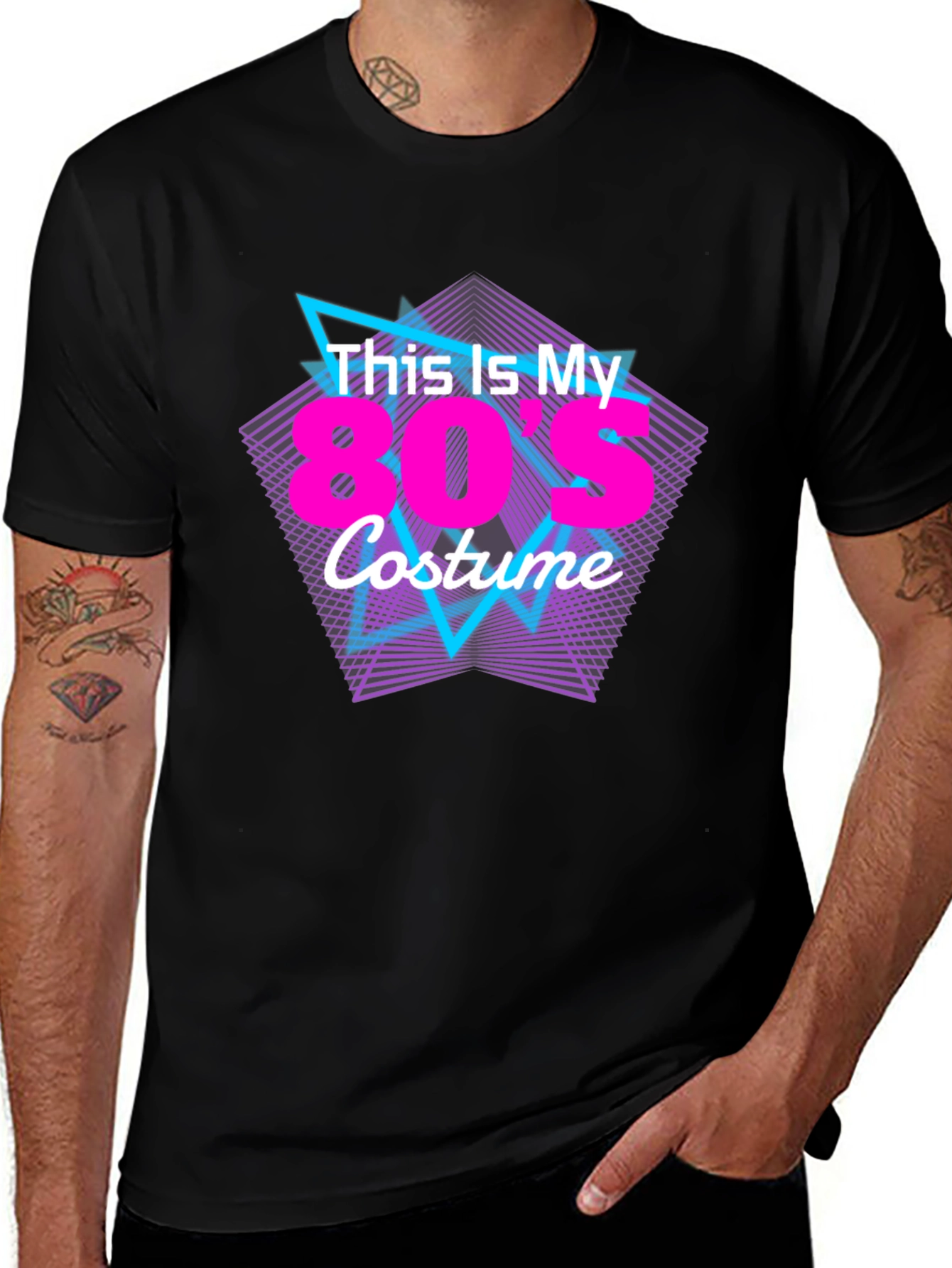 Variant 4 of Retro 80's Costume T-Shirt - Rad Party Tee