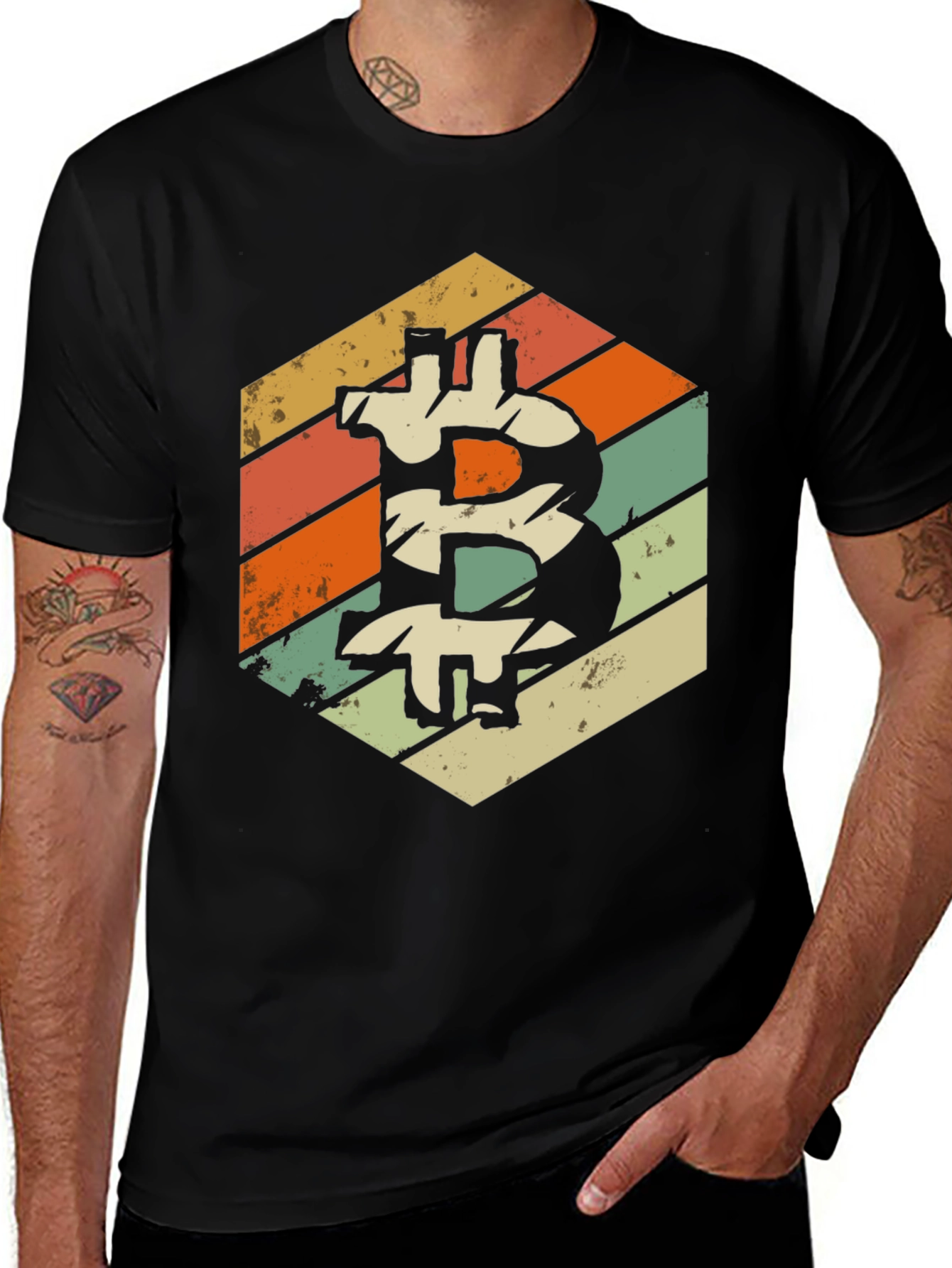 Variant 3 of Vintage Bitcoin T-Shirt - Retro Crypto Tee
