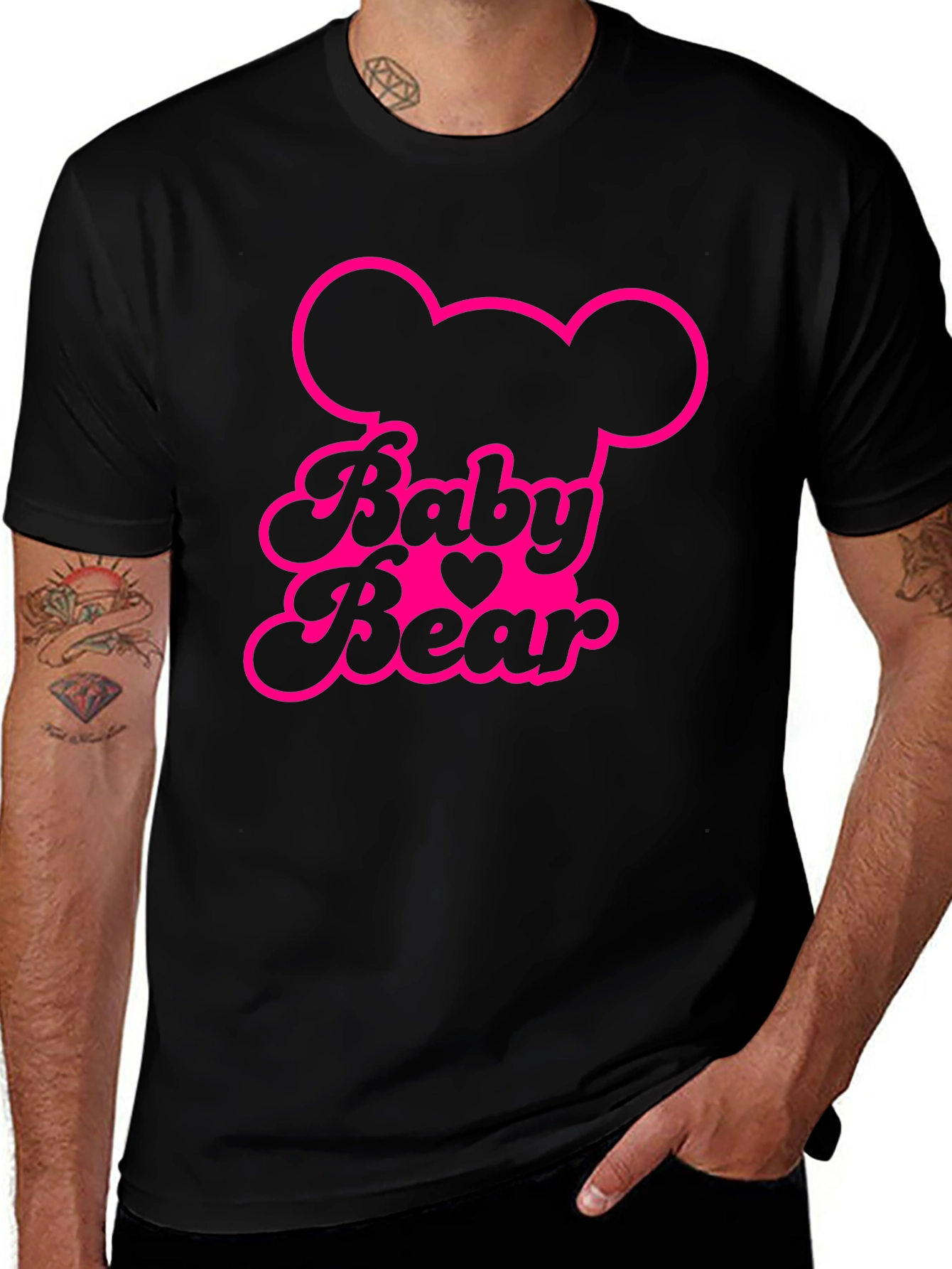 Baby Bear Graphic Tee - Pink Print