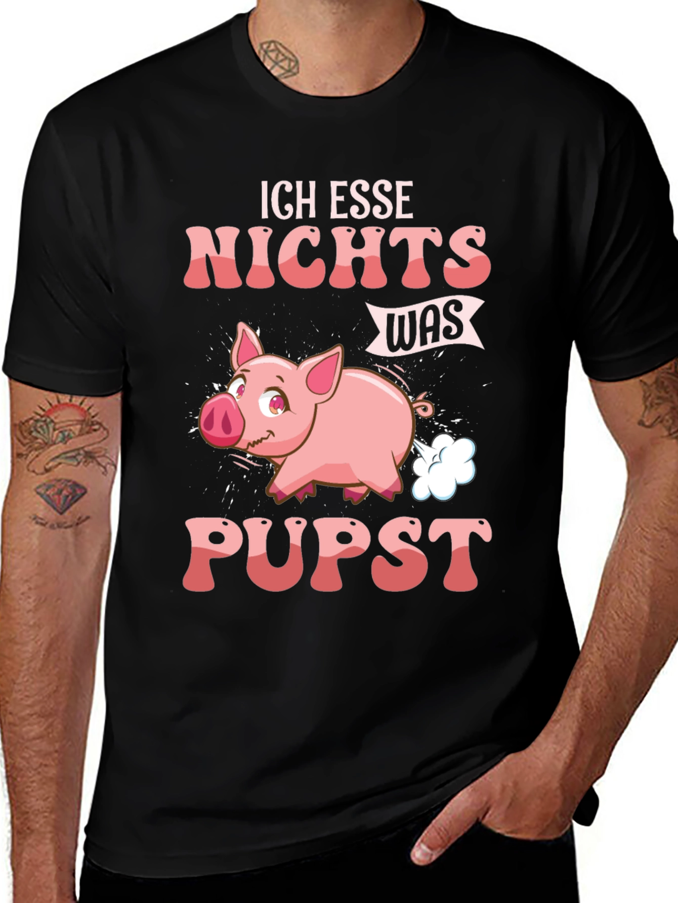 Black Ich Esse Nichts Was Pupst T-Shirt main image
