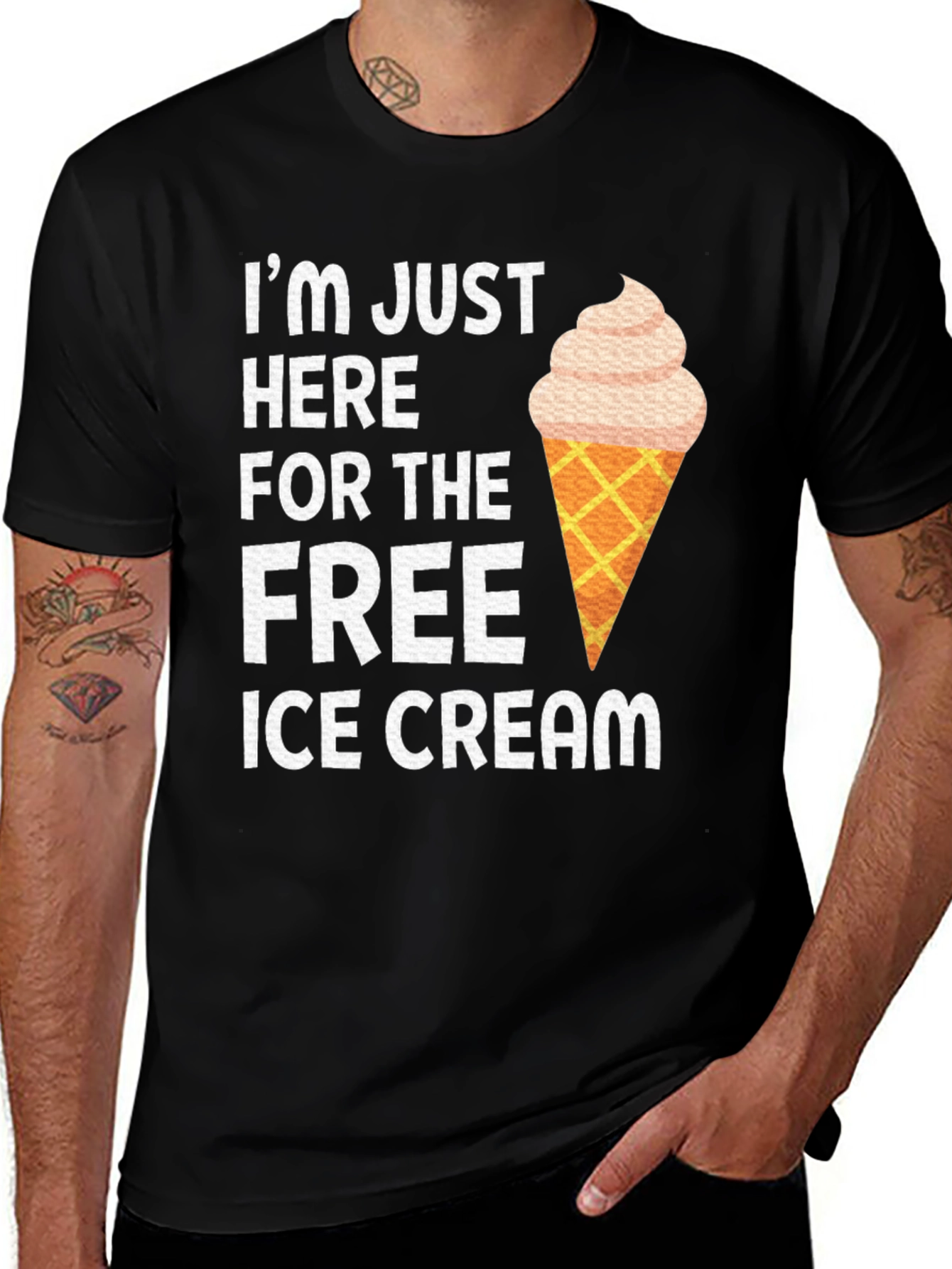 Variant 18 of Free Ice Cream T-Shirt - Funny Dessert Lover Tee