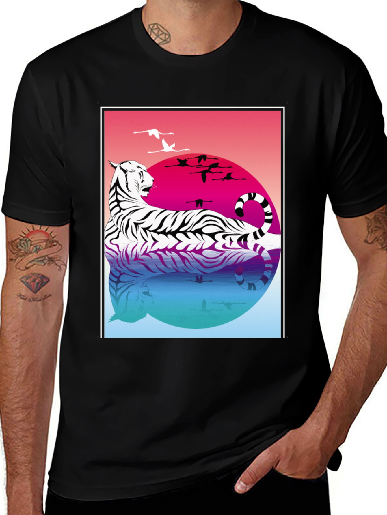 Variant 10 of Tiger Reflection Graphic Tee