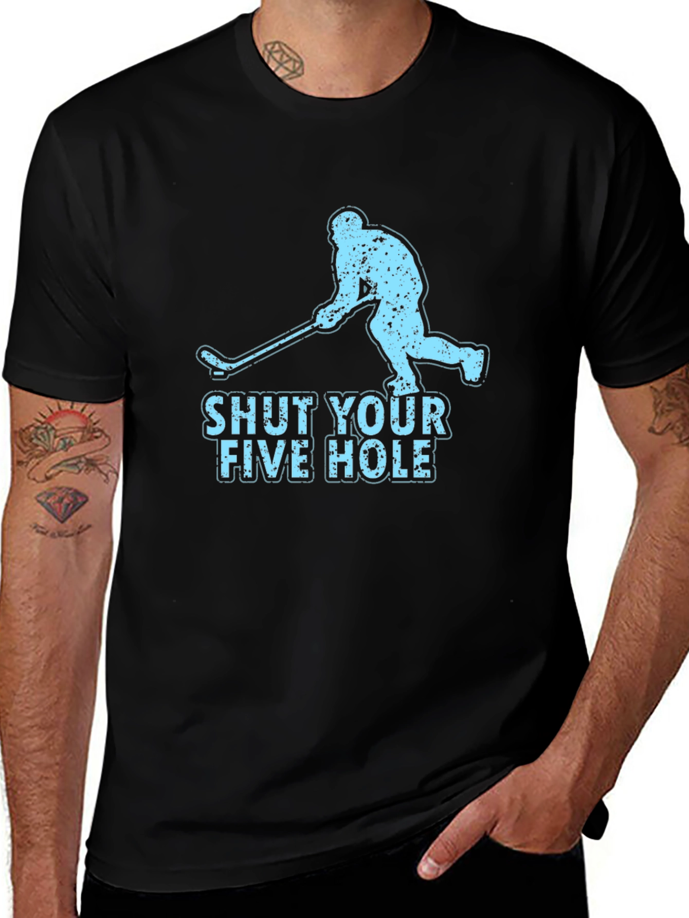 Variant 4 of Shut Your Five Hole Hockey T-Shirt