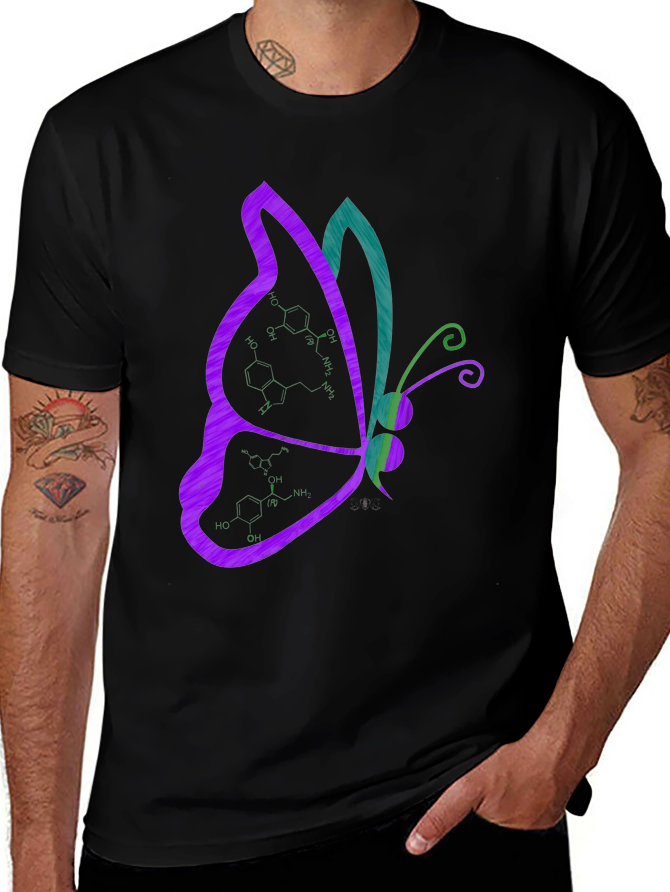 Variant 20 of Butterfly Chemistry Black T-Shirt