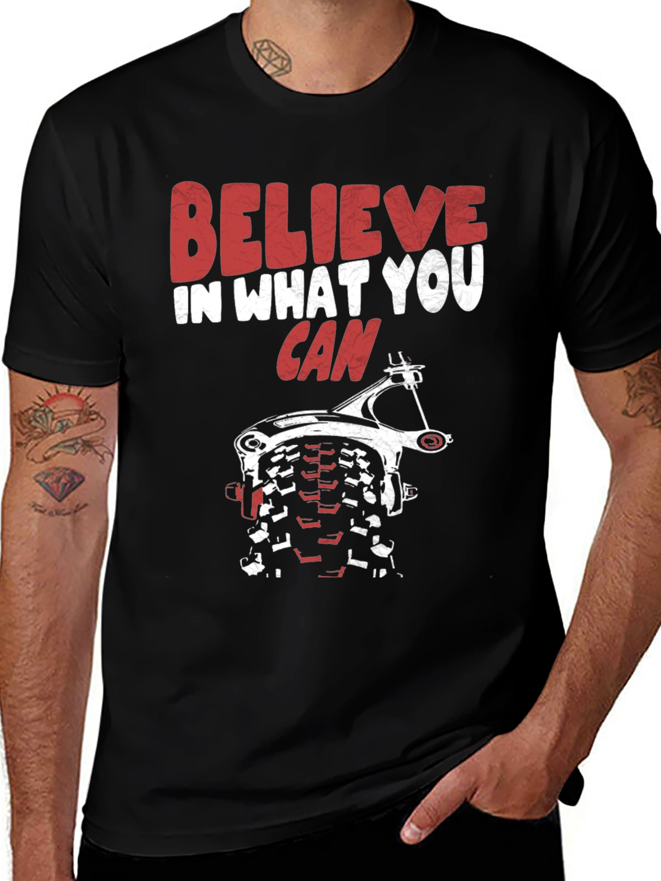 Variant 9 of Believe in What You Can T-Shirt - Bicycle Design