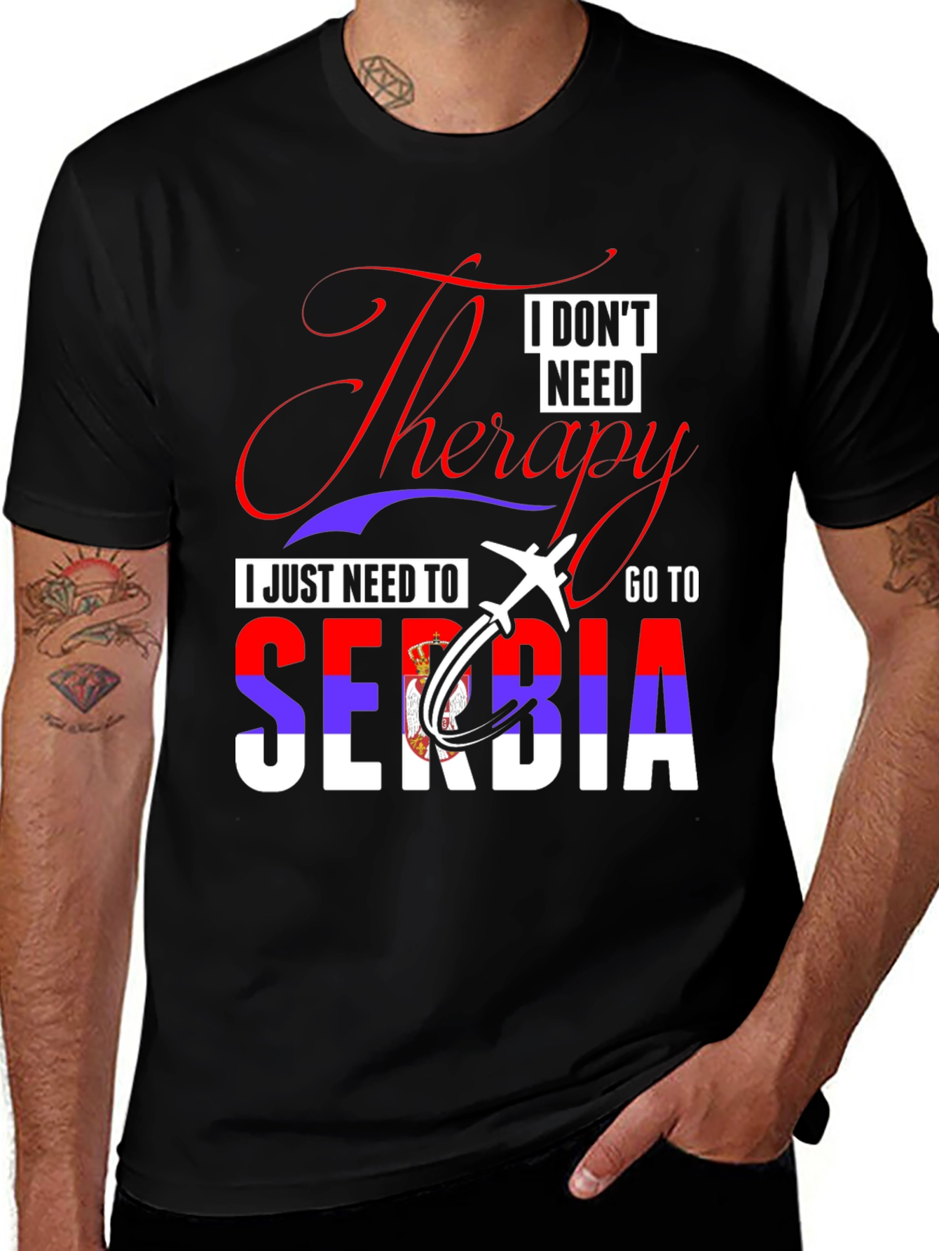 Serbia Travel T-Shirt - Therapy Alternative Tee