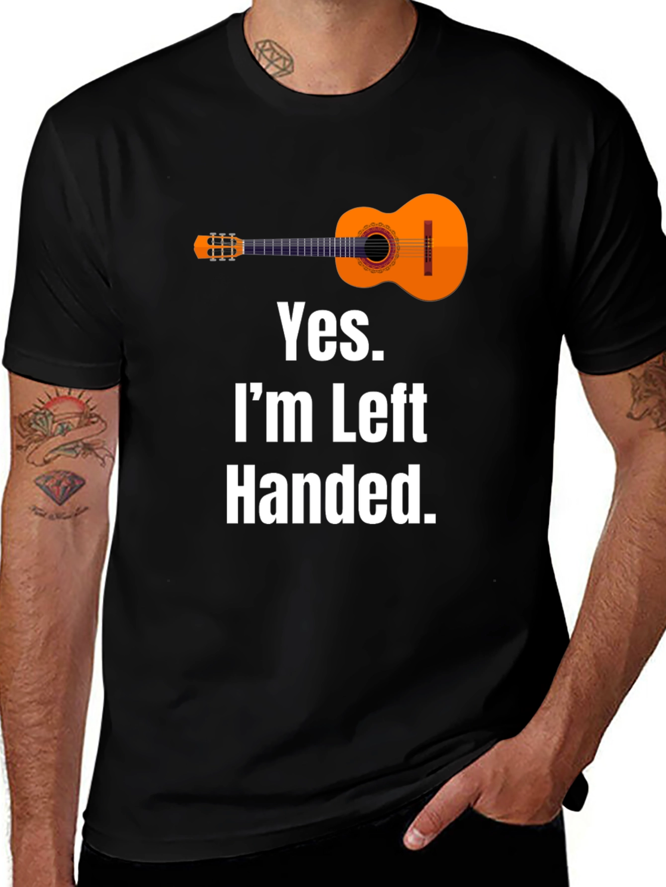 Variant 30 of Funny Left Handed Guitar T-Shirt