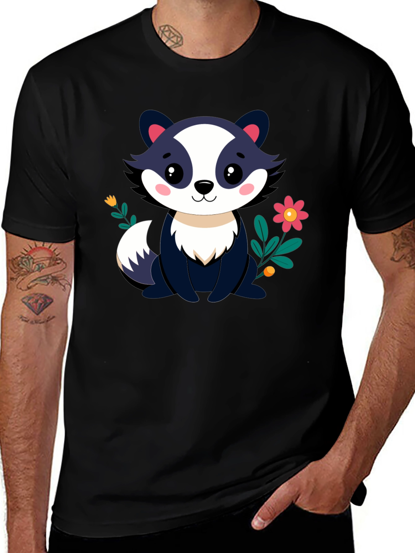 Variant 29 of Cute Cartoon Badger T-Shirt
