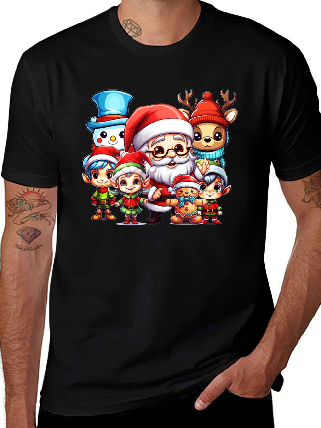 Festive Santa & Friends Graphic Tee
