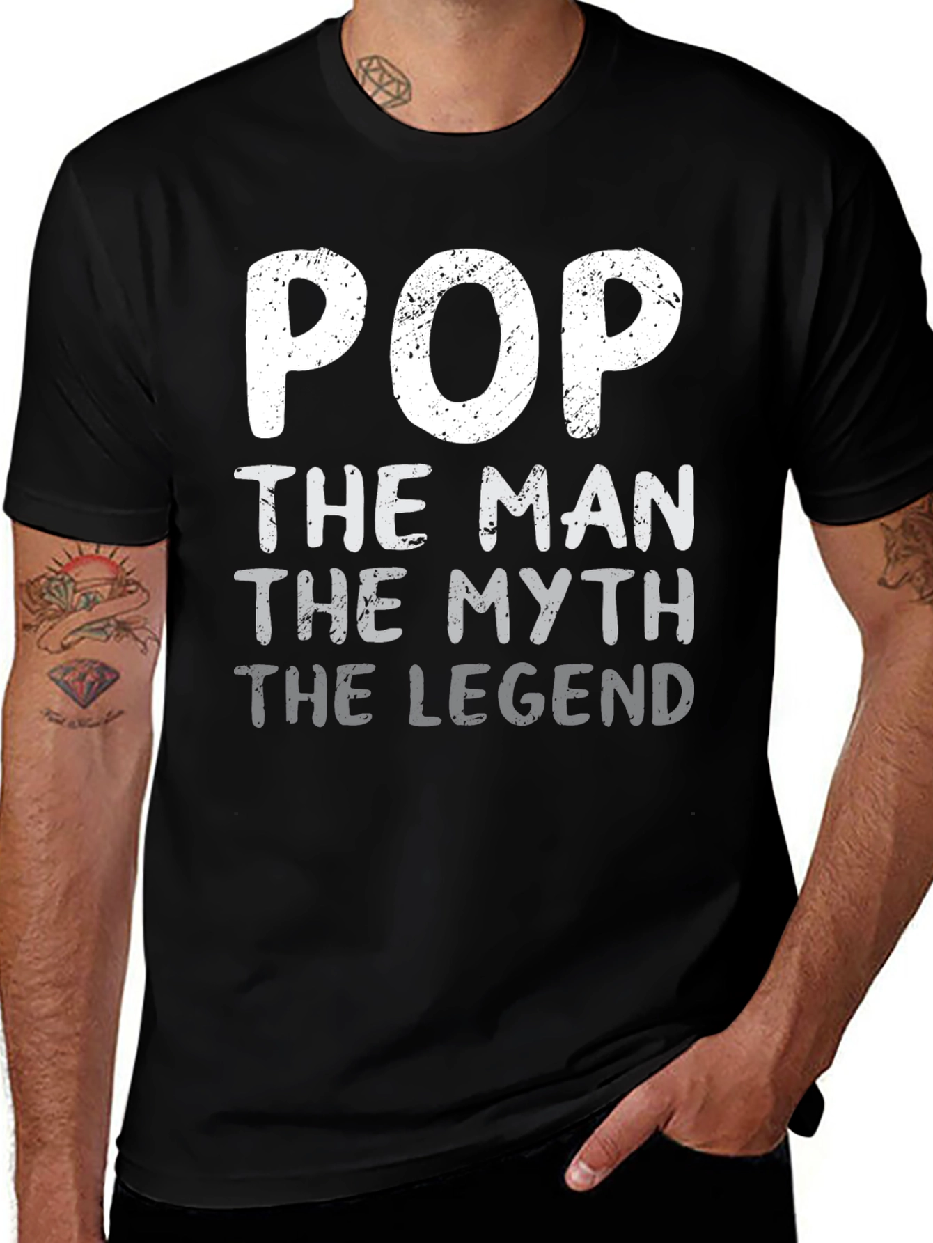 Variant 20 of Pop The Man The Myth The Legend Black T-Shirt