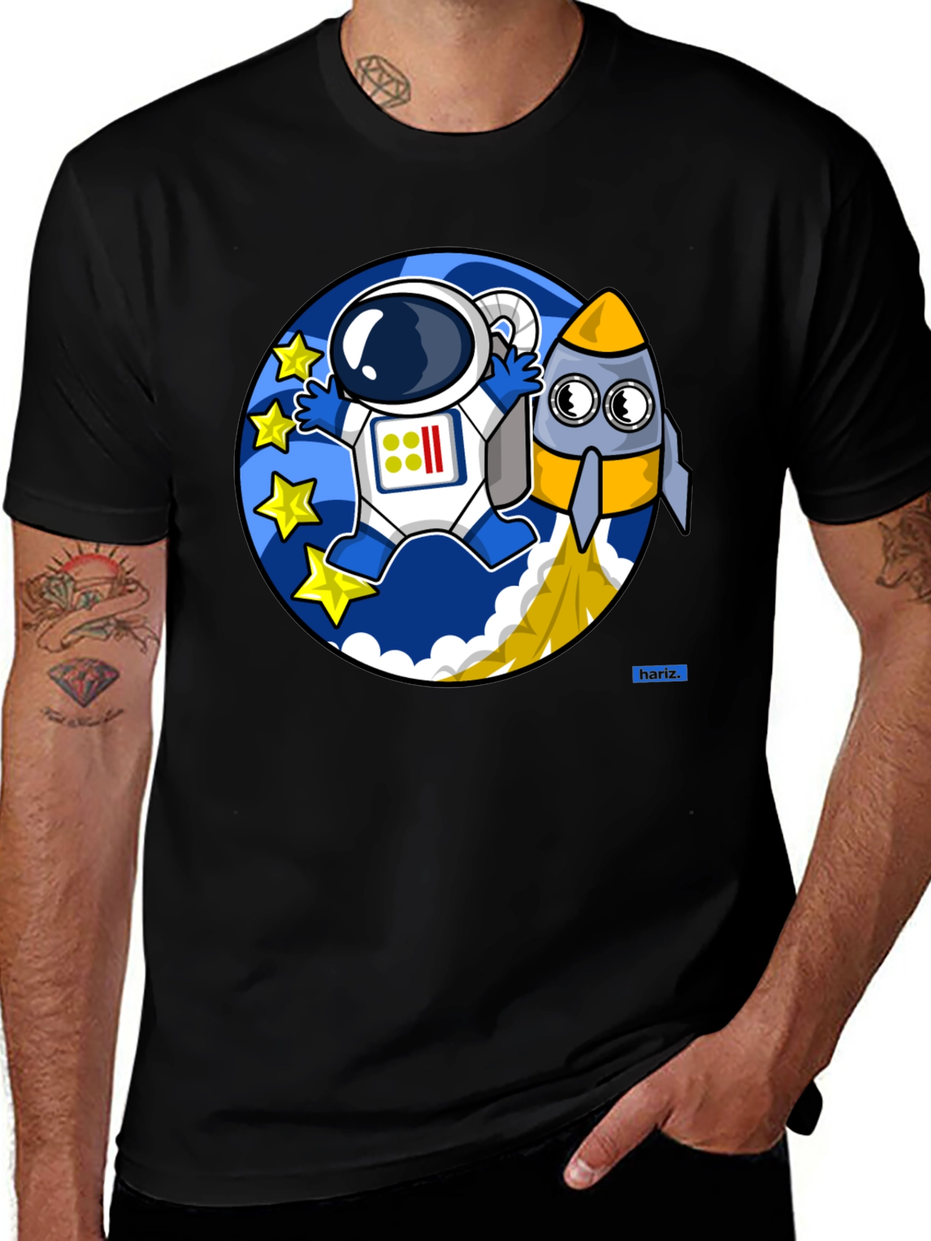 Variant 30 of Astronaut & Rocket Graphic T-Shirt