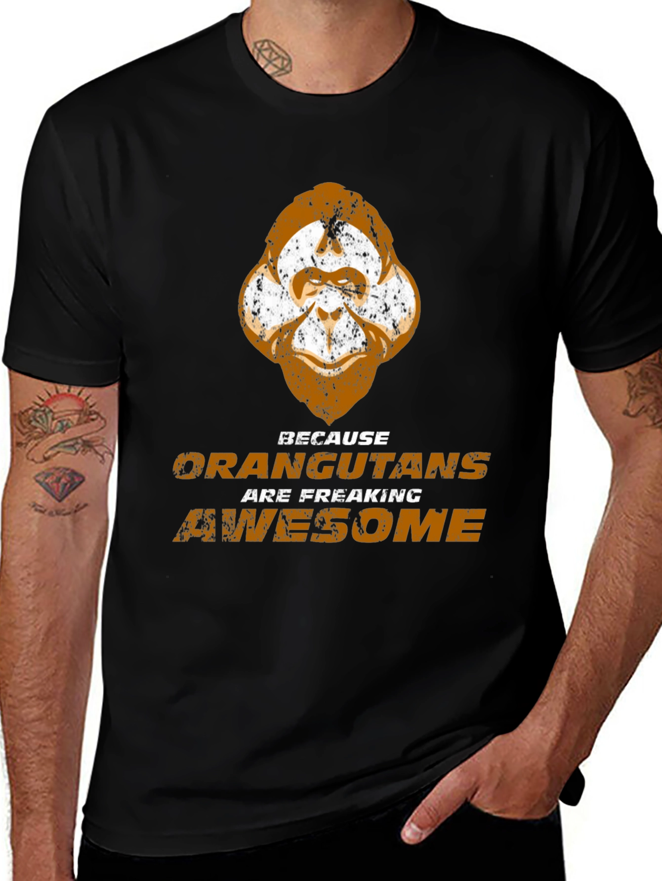 Variant 5 of Orangutan Awesome Graphic Tee - Unisex