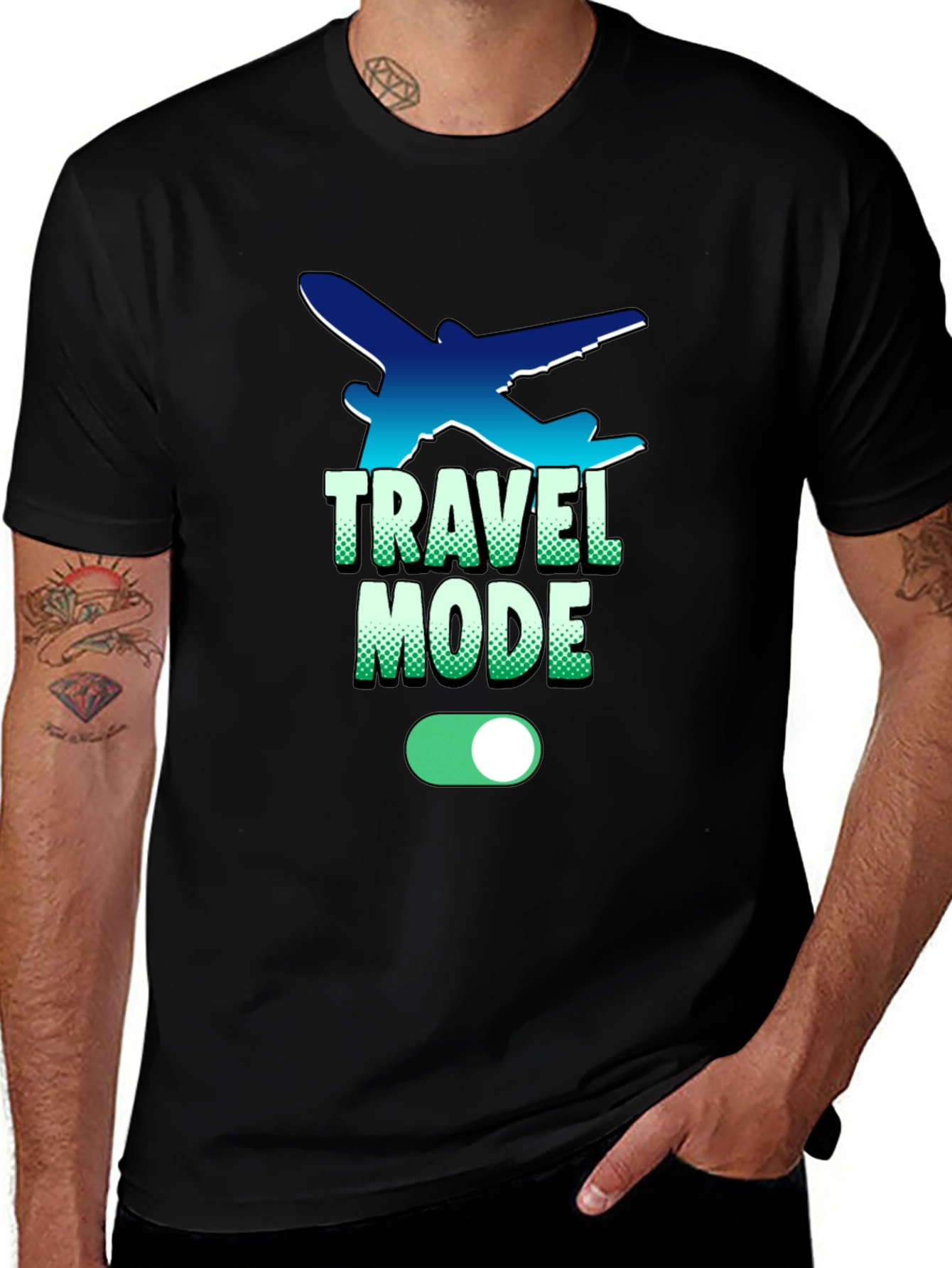 Variant 23 of Travel Mode T-Shirt: Airplane Graphic Tee