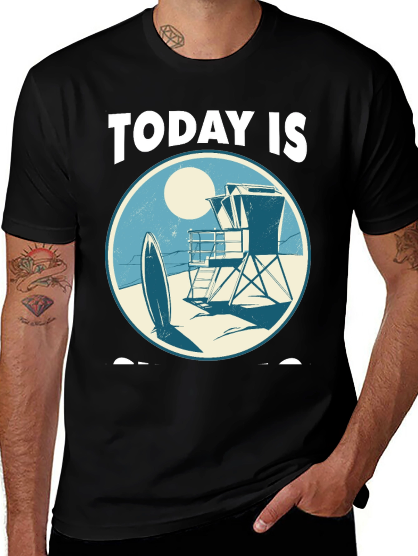 Variant 8 of Beach Day Lifeguard Stand Graphic T-Shirt