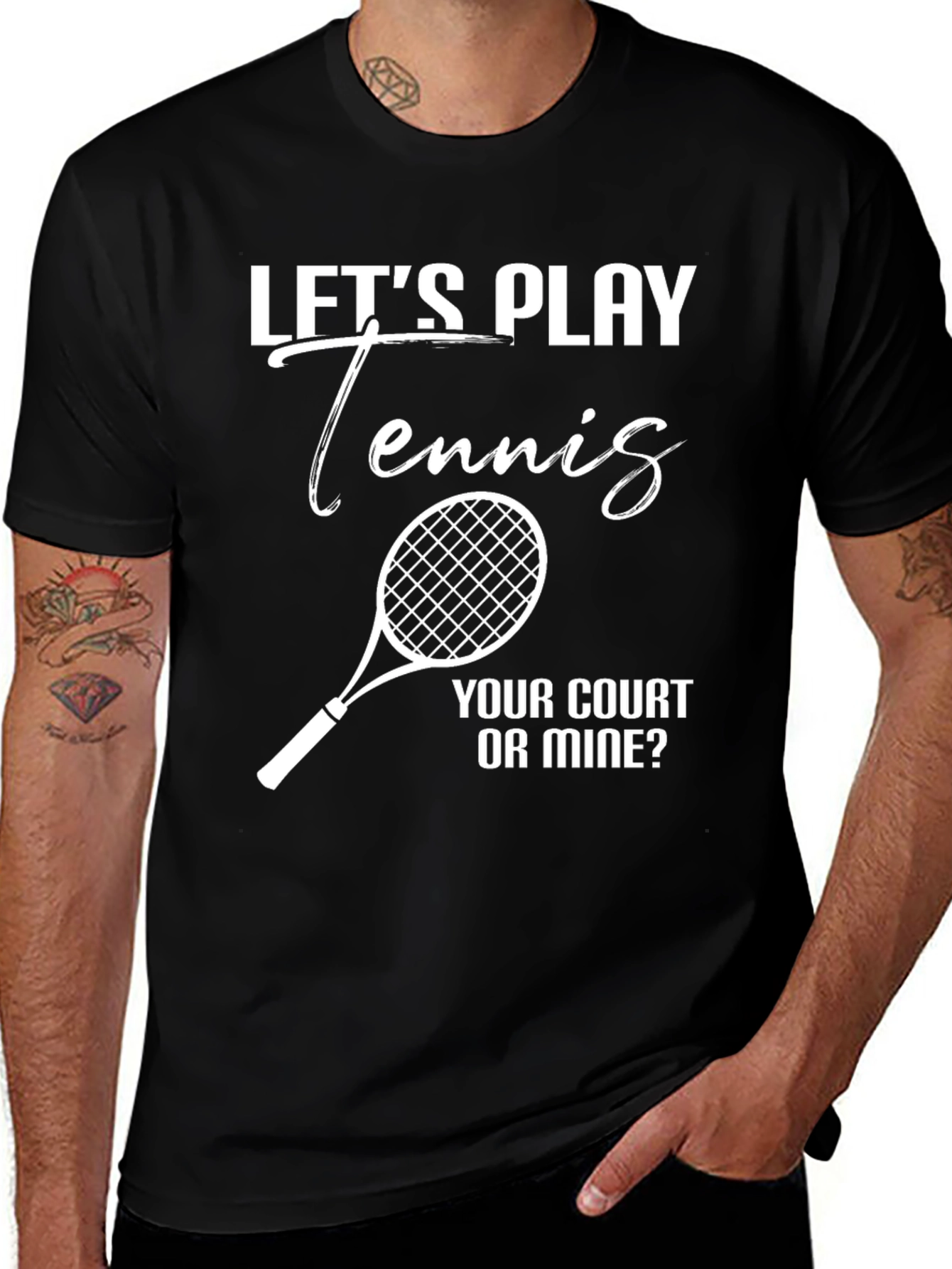 Variant 21 of Let's Play Tennis T-Shirt