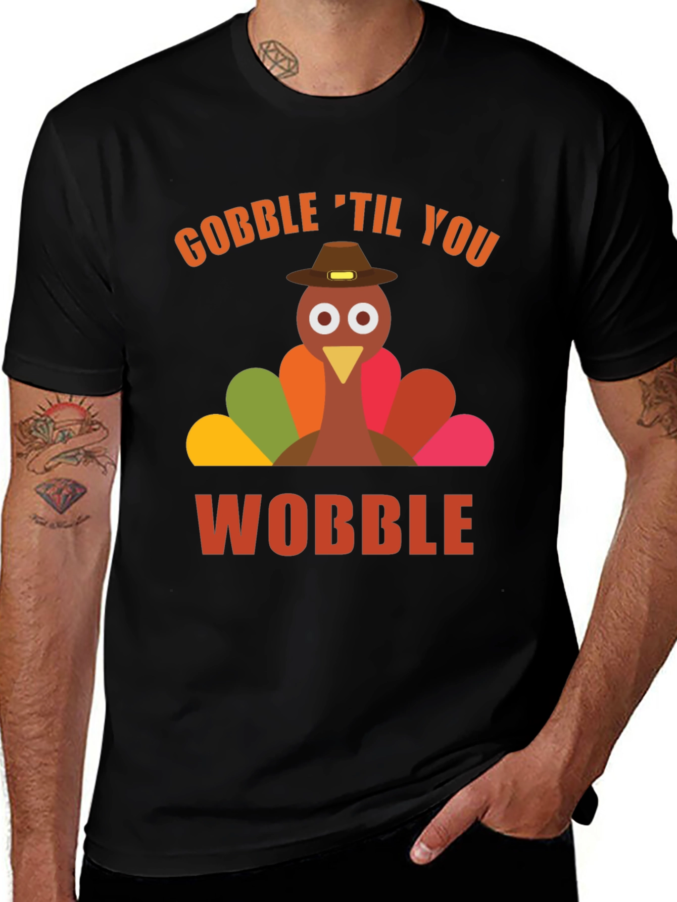 Gobble 'Til You Wobble Turkey T-Shirt