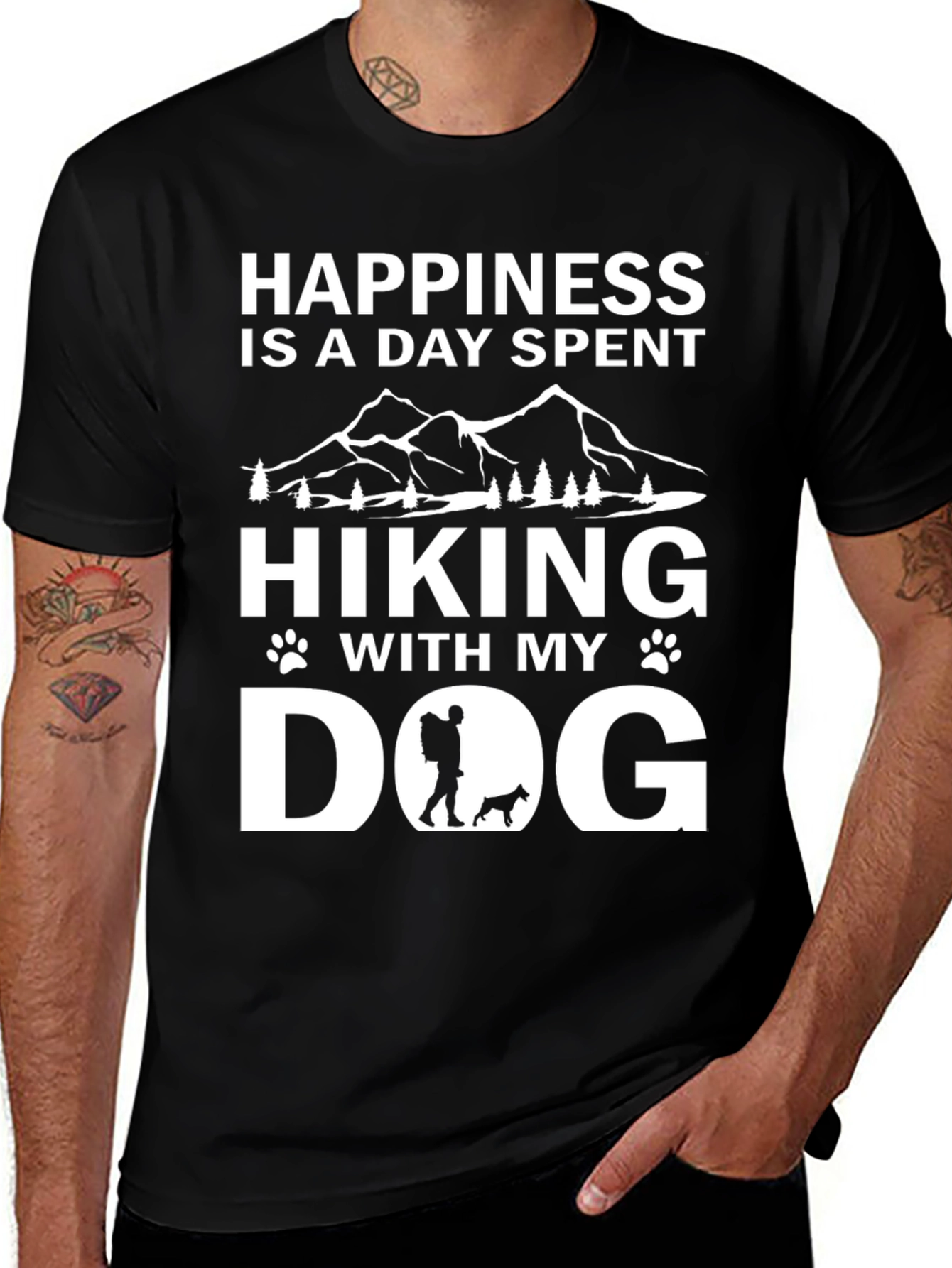 Variant 17 of Hiking with My Dog T-Shirt