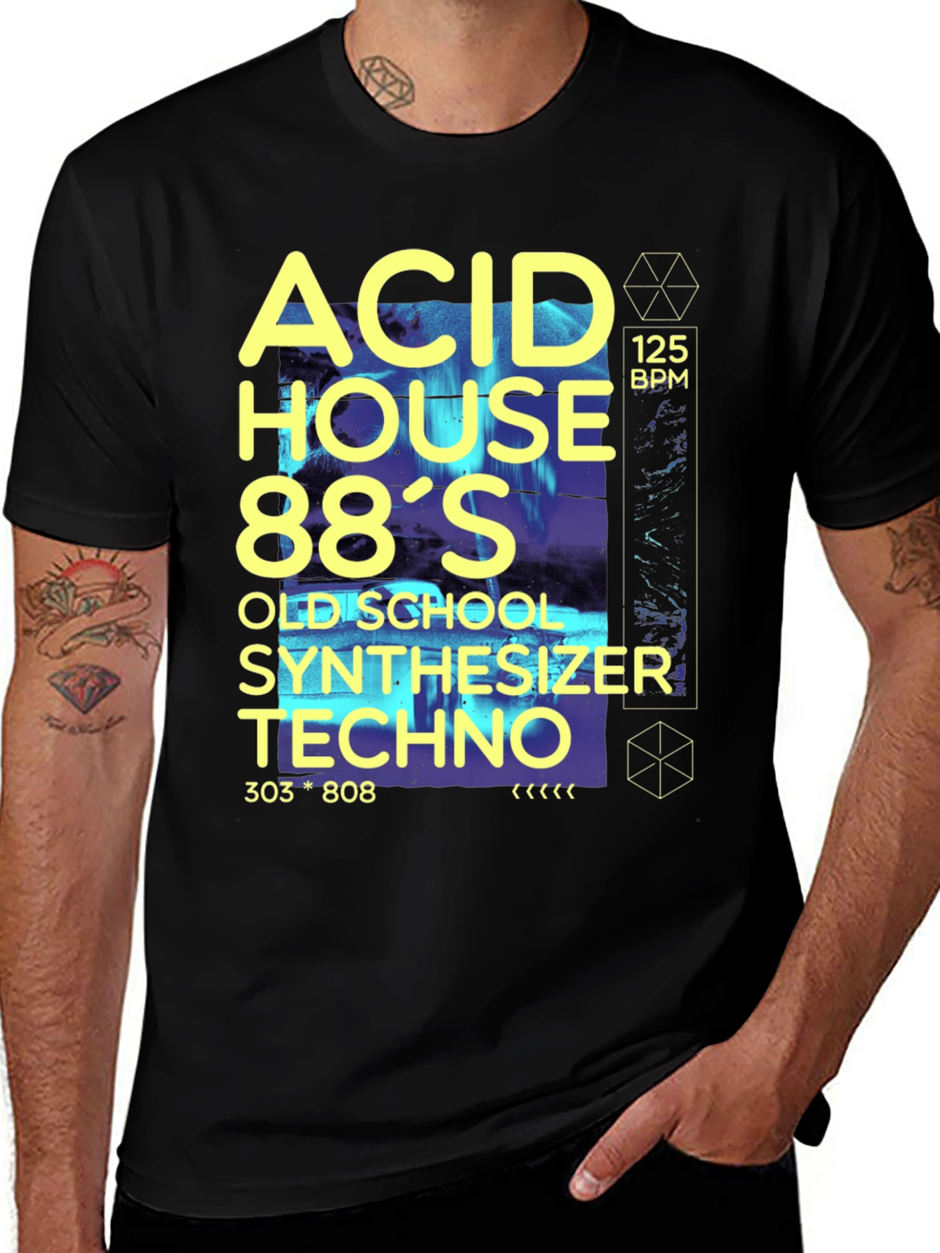 Acid House 88's Graphic Tee - Retro Techno Music Shirt