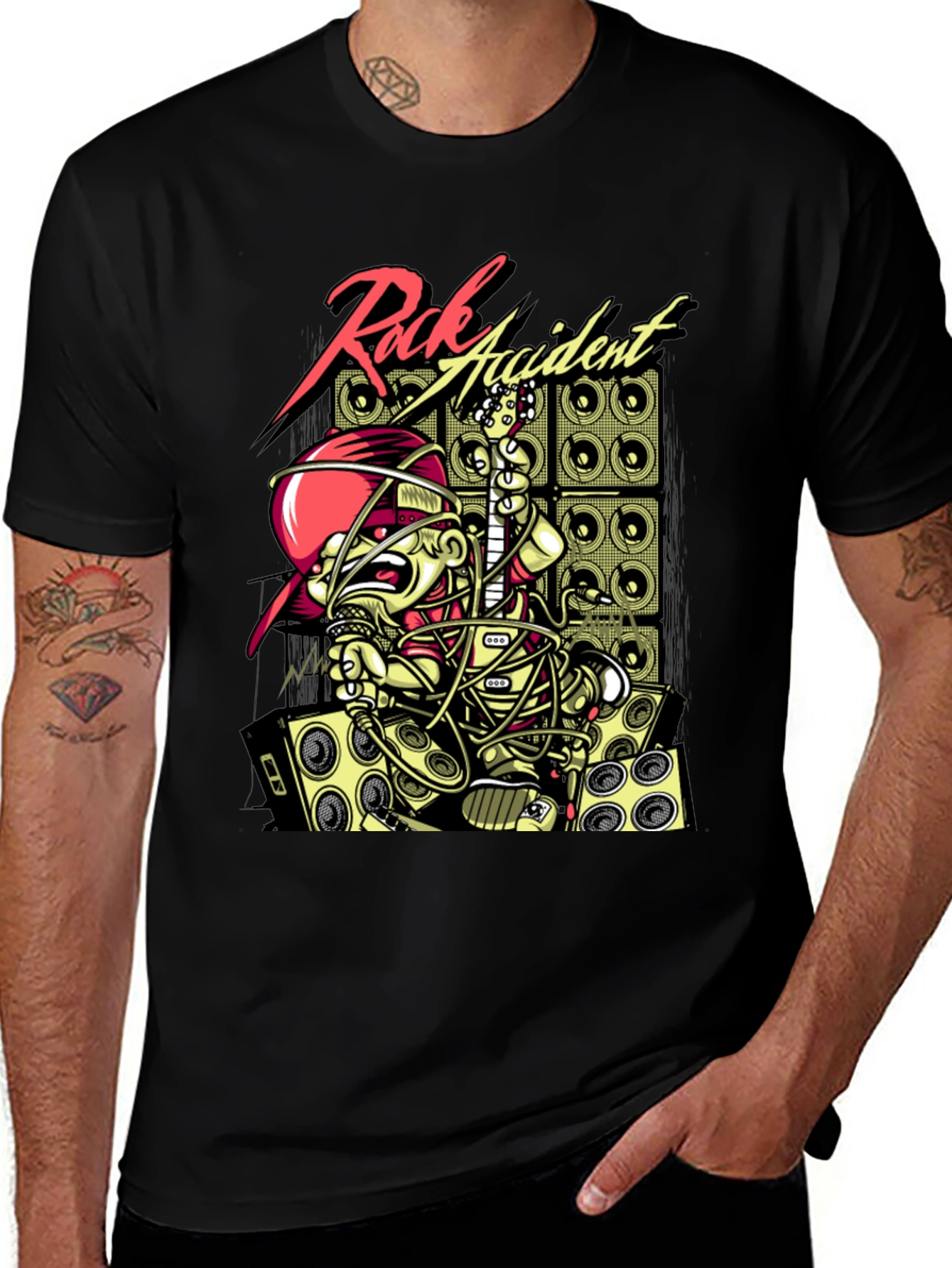Variant 23 of Rock Accident Graphic Print T-Shirt