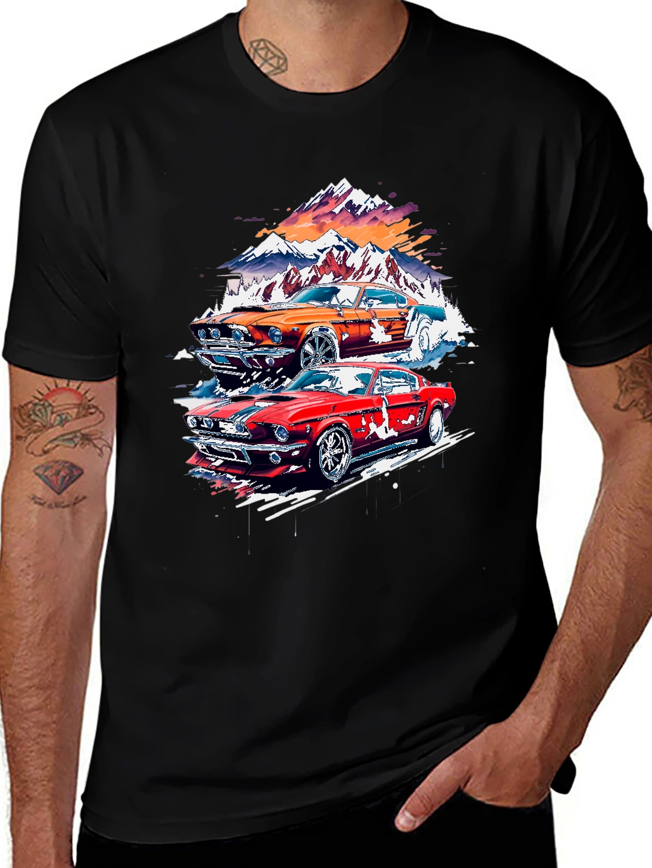 Variant 27 of Retro Mustang Graphic Tee - Classic Car T-Shirt