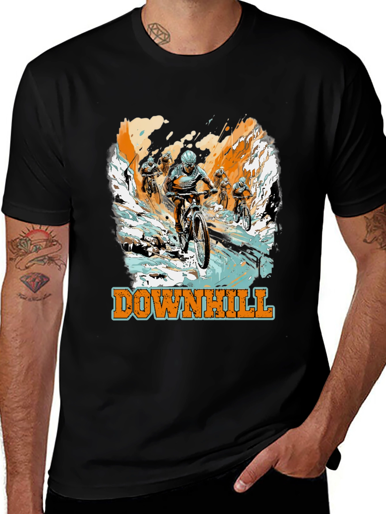 Variant 11 of Downhill Mountain Biking Graphic Tee