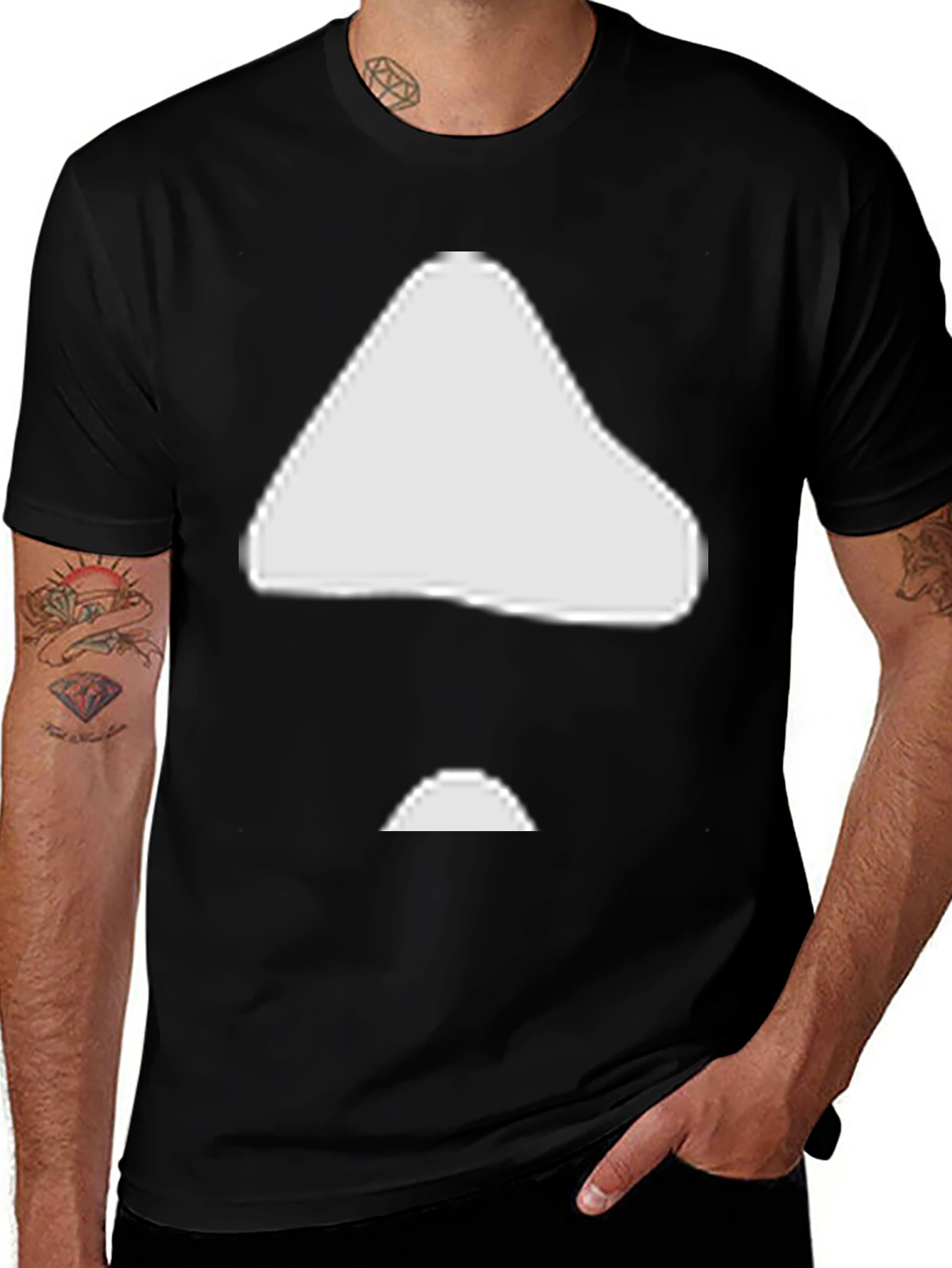Variant 19 of Minimalist Black Graphic Tee - Arrow Design