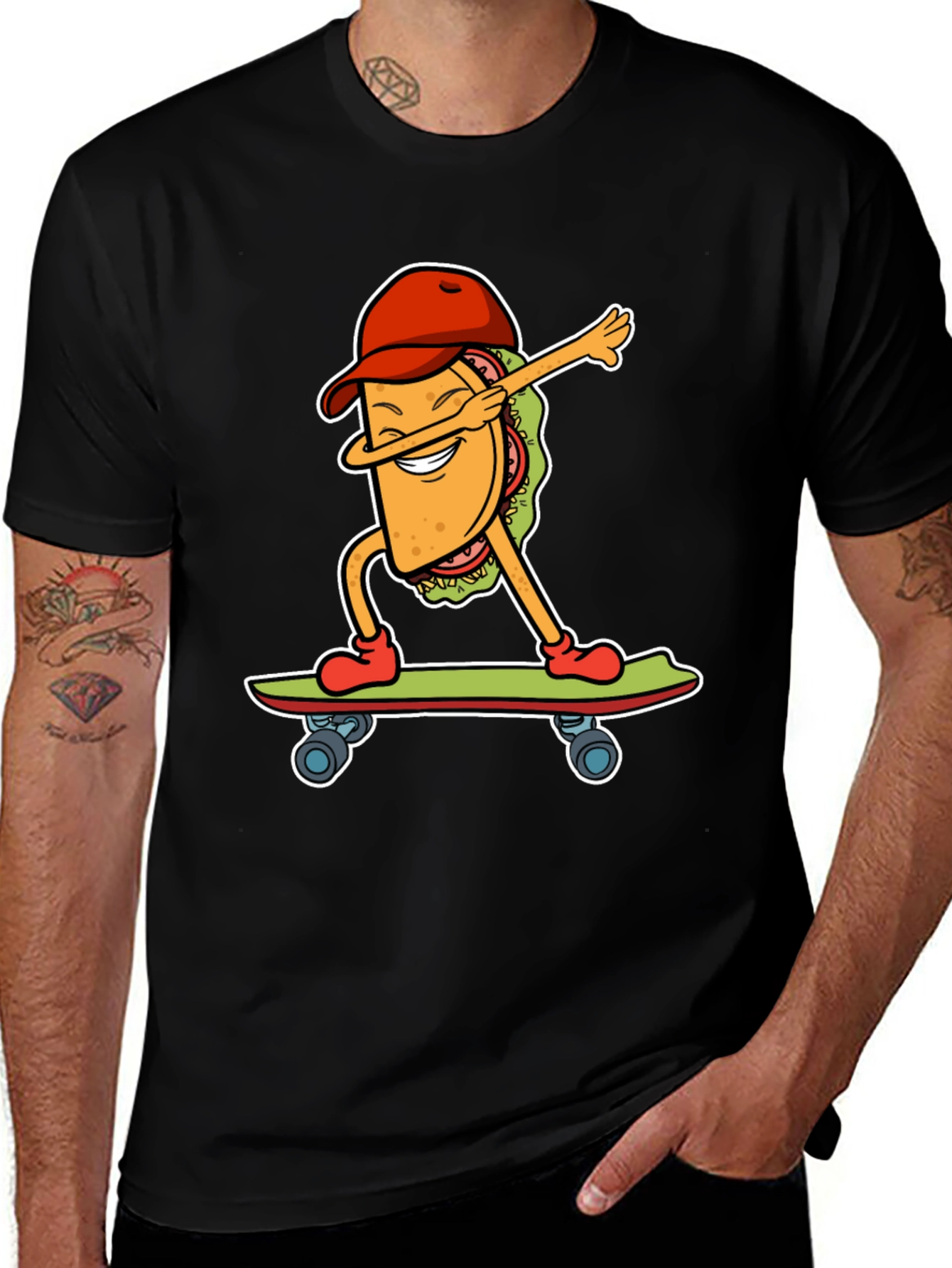 Variant 20 of Taco Skateboarder Graphic Tee