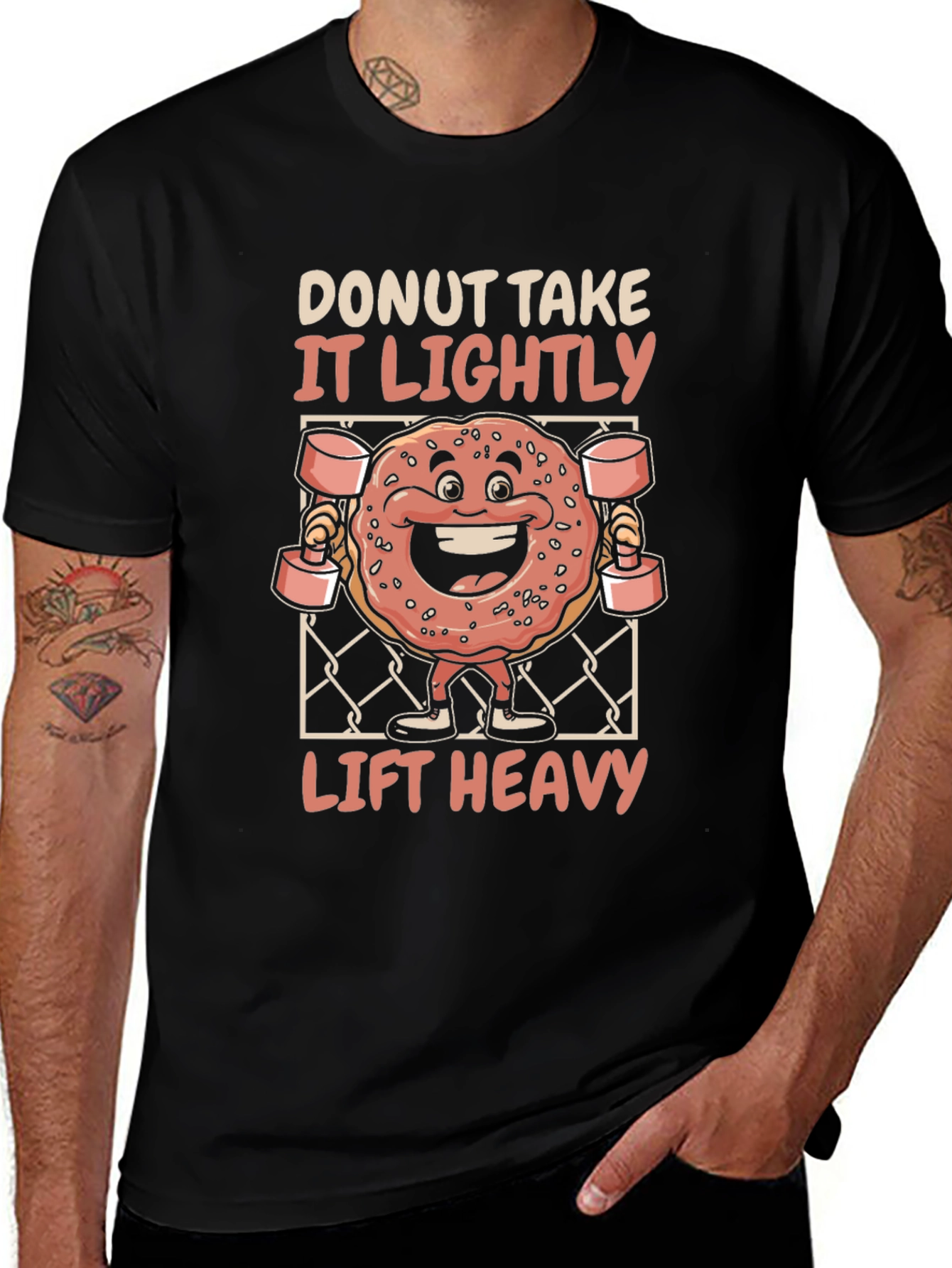 Variant 3 of Donut Take It Lightly, Lift Heavy T-Shirt