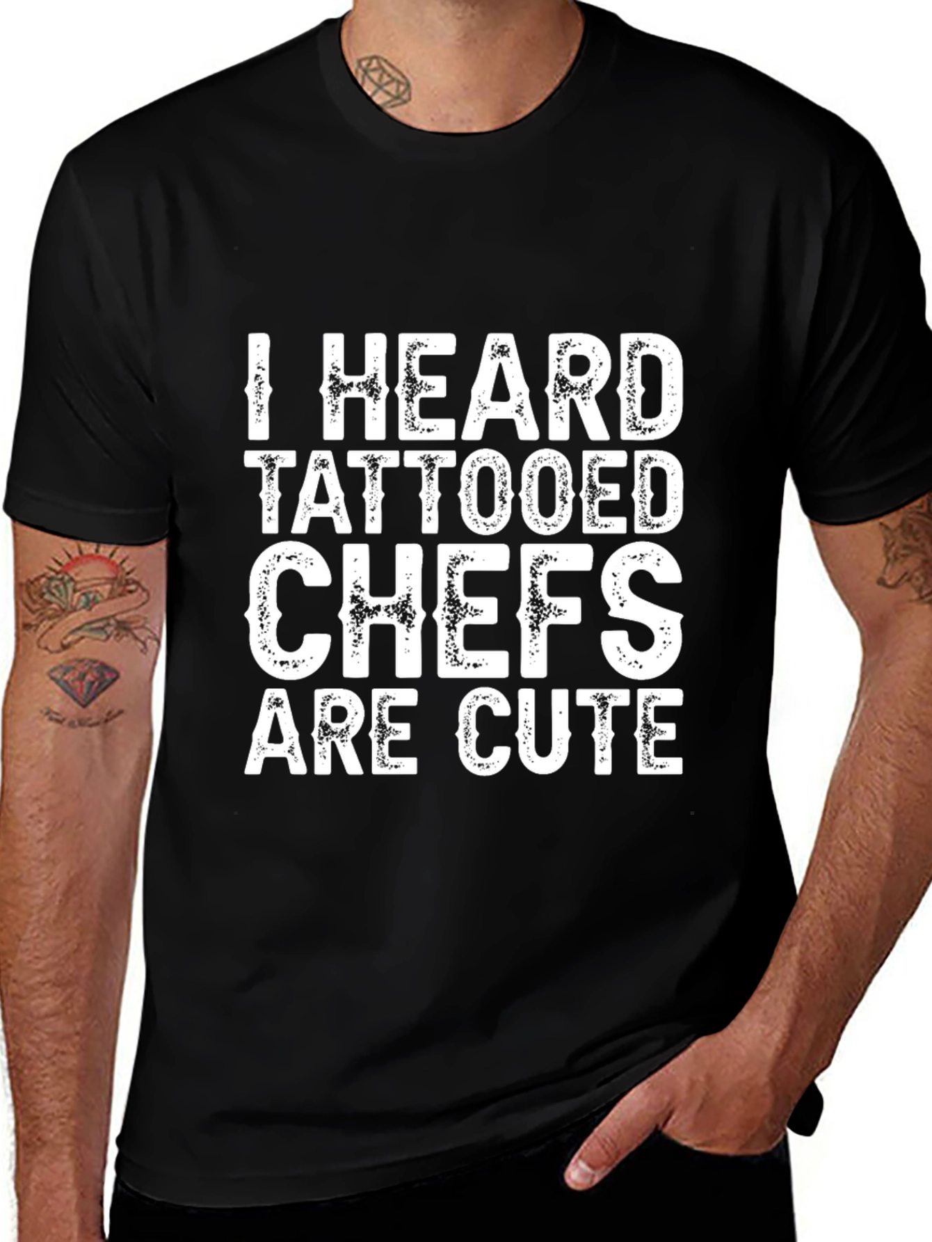 Variant 12 of Tattooed Chef T-Shirt - I Heard They're Cute!